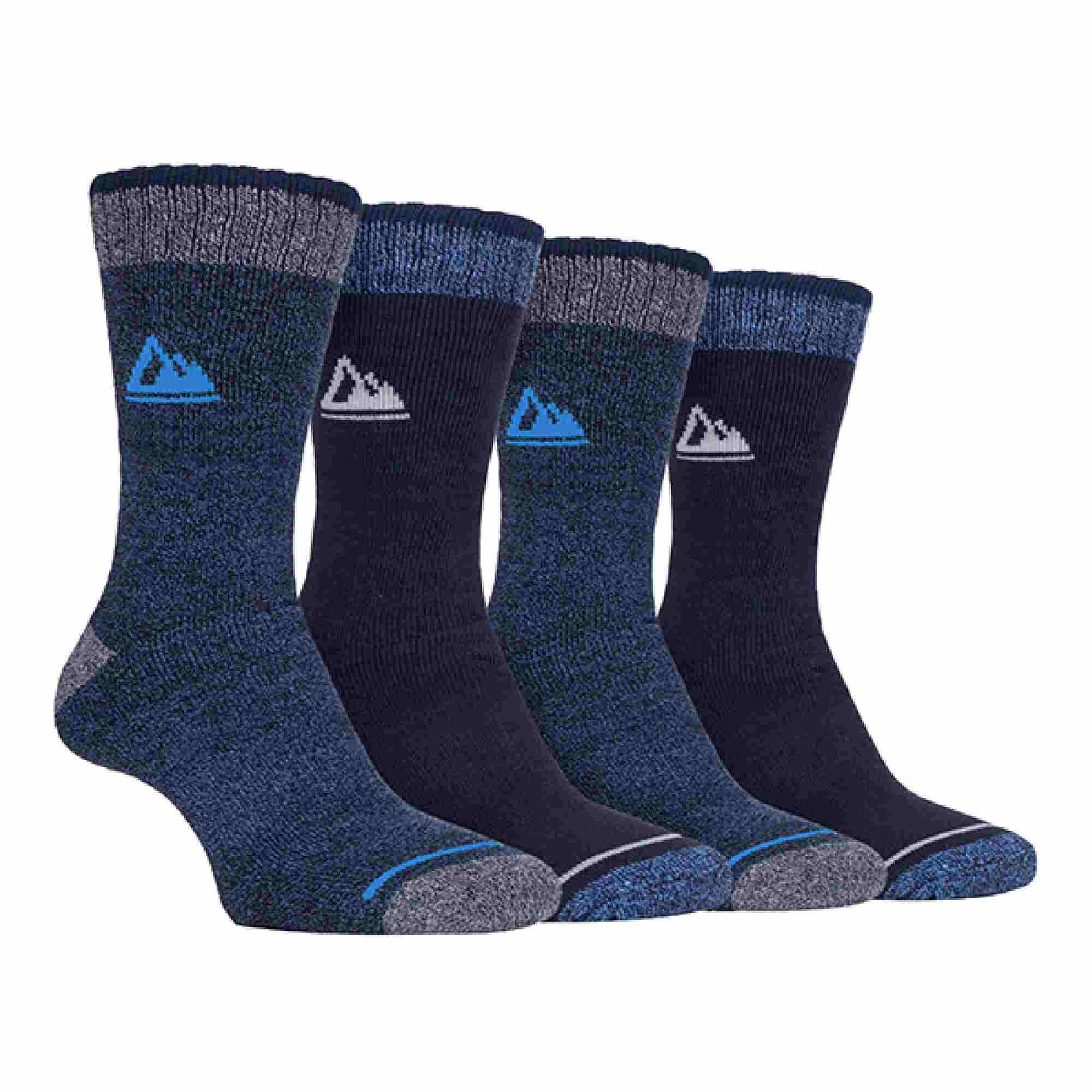 4 Pack Mens Cushion Sole Hiking Work Boot Socks