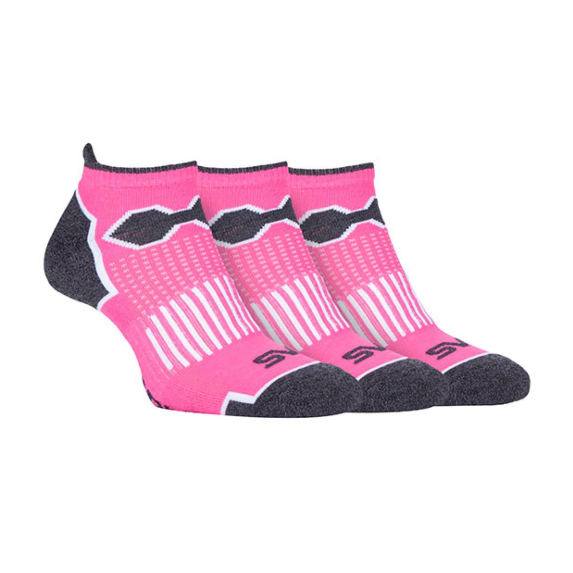 3 Pack Ladies Breathable Cushioned Low Cut Running Socks with Arch Support