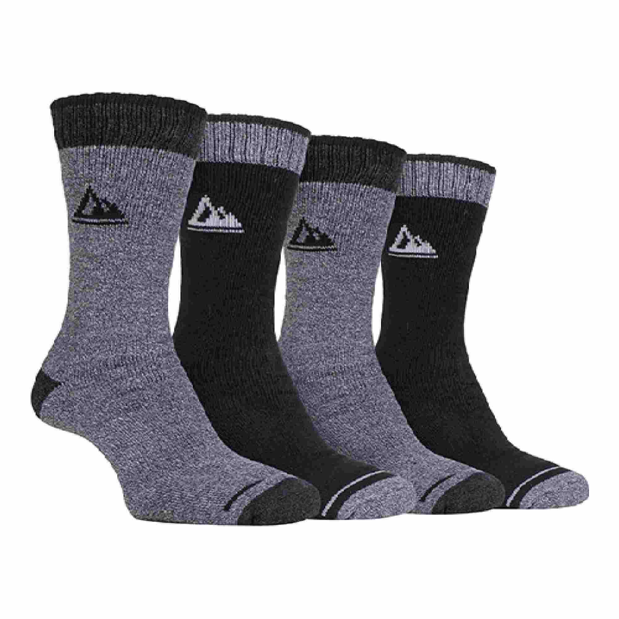 4 Pack Mens Cushion Sole Hiking Work Boot Socks