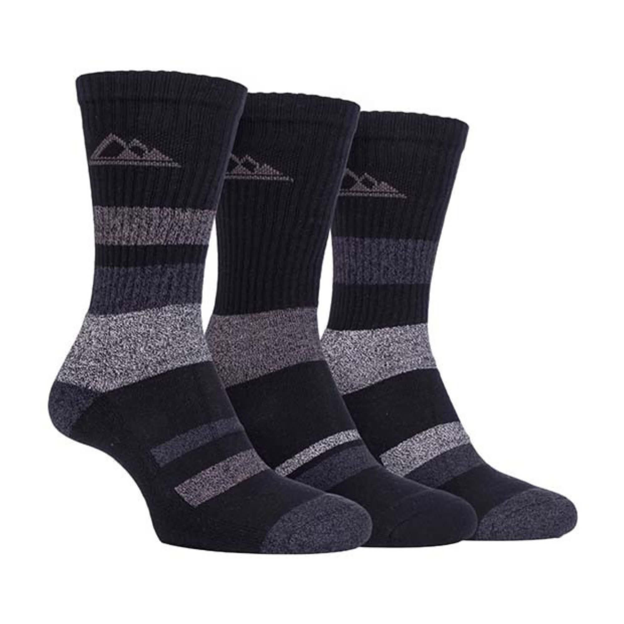 3 Pack Ladies Anti Blister Cotton Hiking Socks with Padded Sole