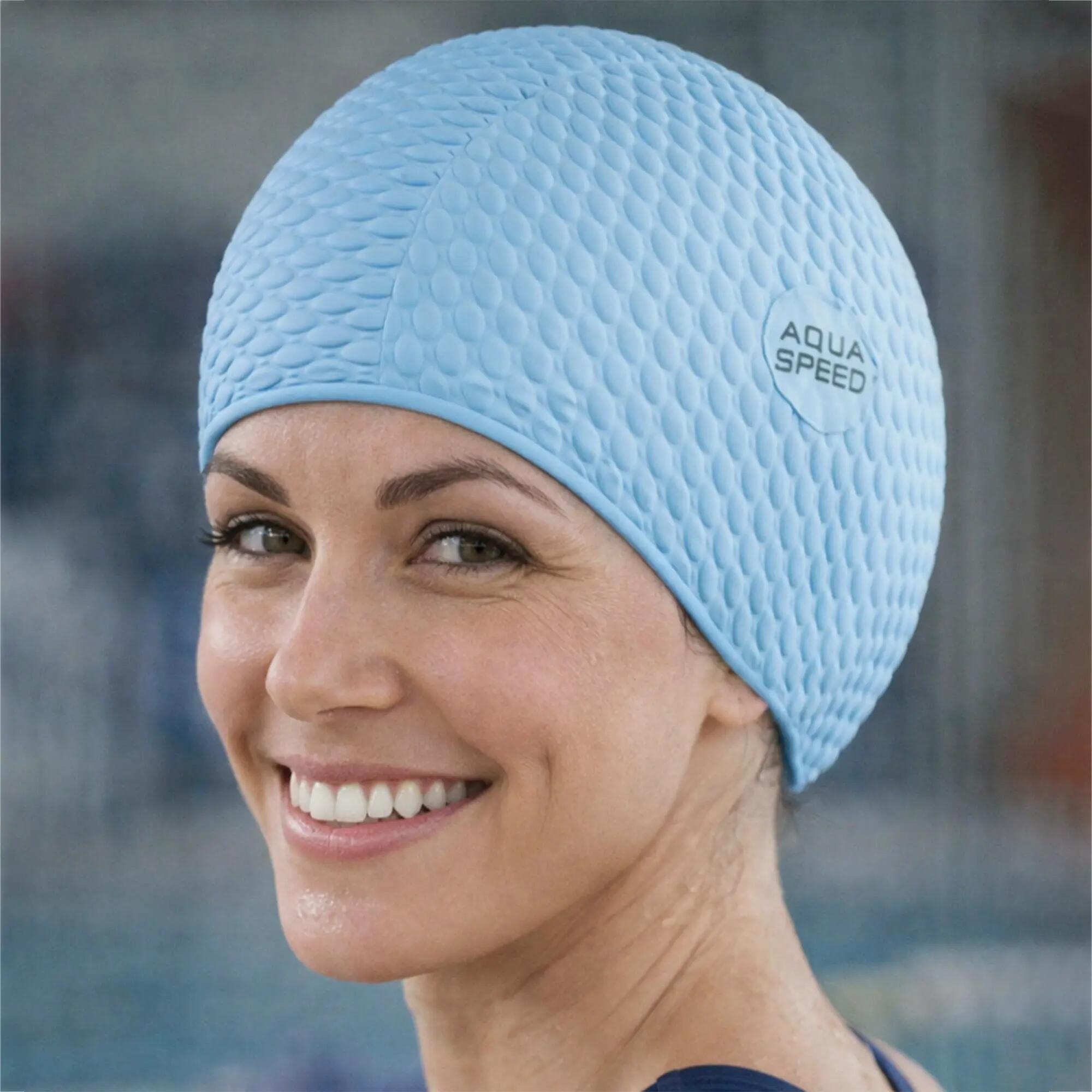Aqua Speed - Damen Badekappe lange Haare Latex weich Bombastic Stil 3/3