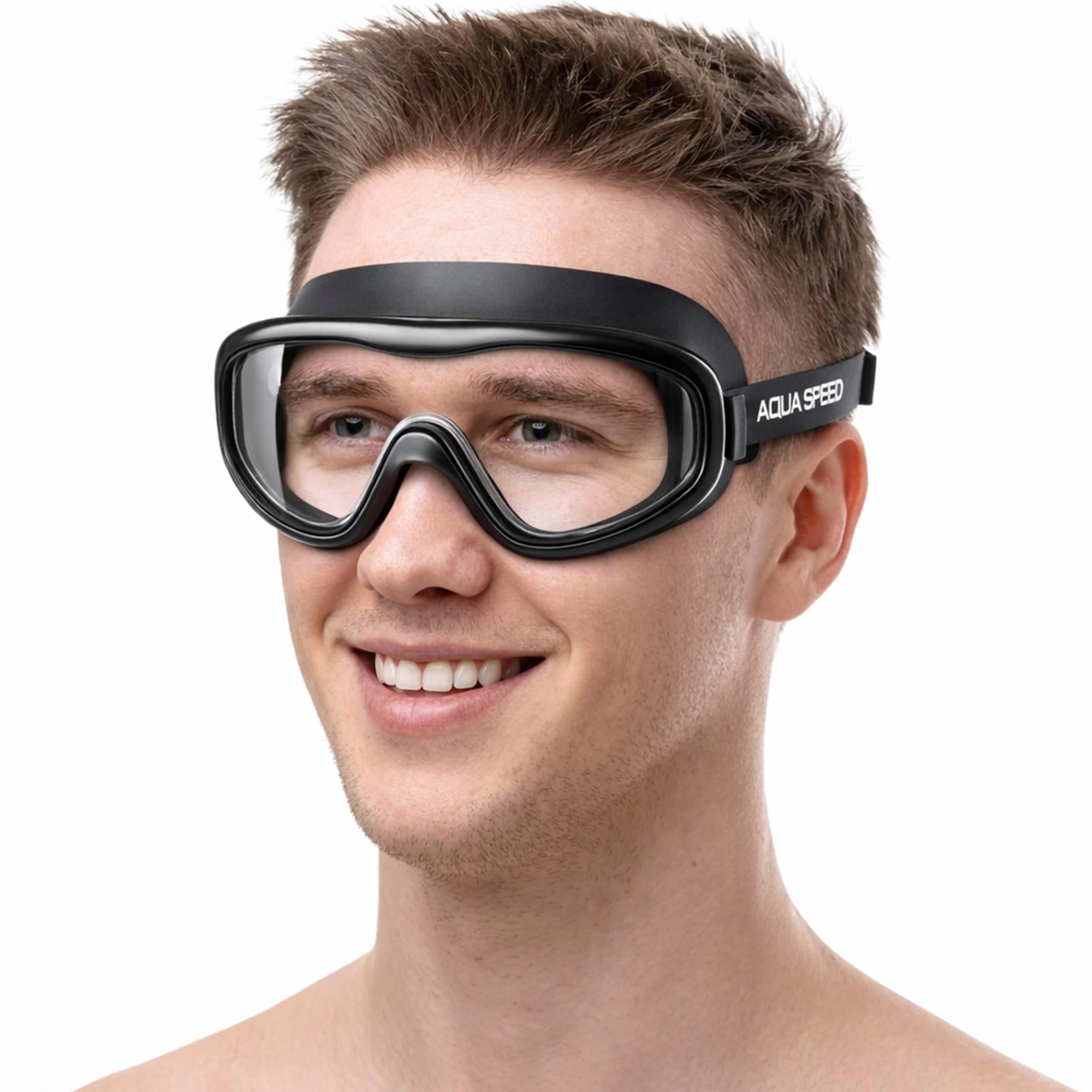 Aqua Speed - Gogle pływackie unisex szerokie UV anty-fog ochrona oczu 3/3