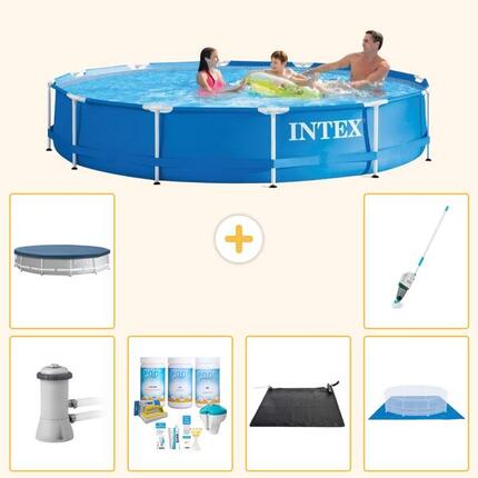 Piscine Tubulaire Ronde - 366x76 cm - 7-pièces S20469