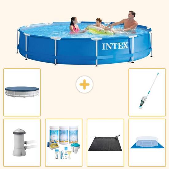 Piscine Tubulaire Ronde - 366x76 cm - 7-pièces S20469