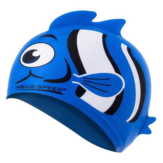 Aqua Speed - Jungen Badekappe Silikon 3D Print Nemo Motiv einfach Fit