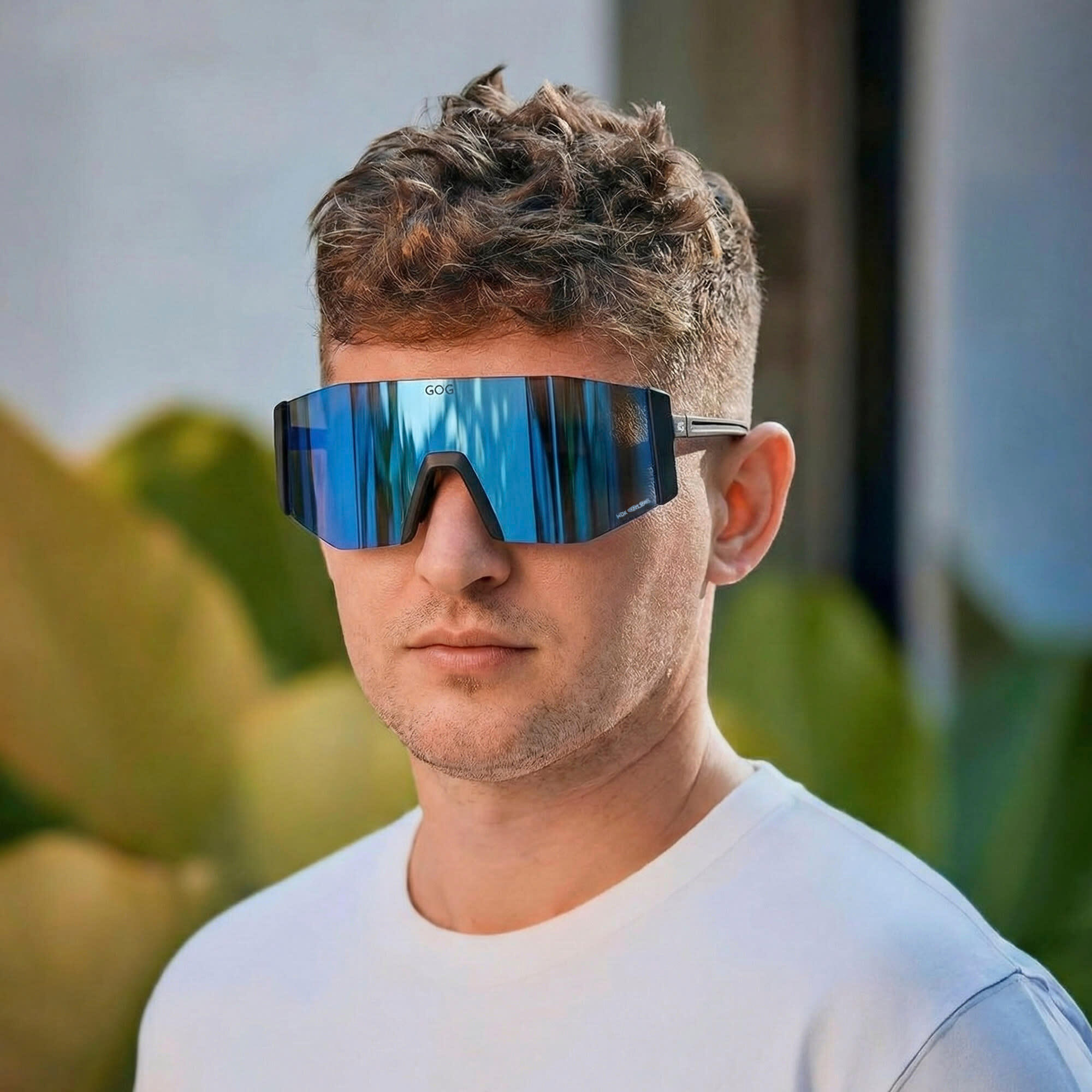 GOG - Okulary rowerowe unisex UV400 z kontrastowymi lustrzanymi szkłami 4/6