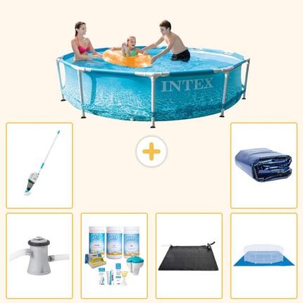 Piscine Tubulaire Ronde - 305x76 cm - 7-pièces S20379
