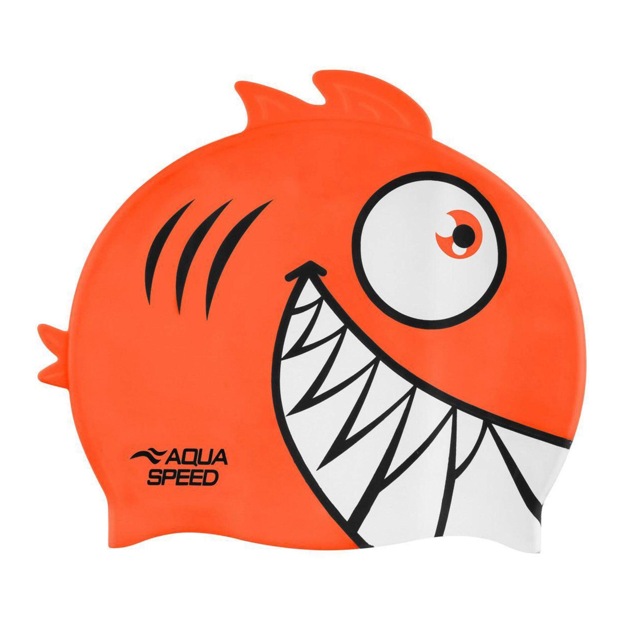 Aqua Speed - Cuffia Nuoto Bambini Silicone 3D Fantasia Piranha 2/3