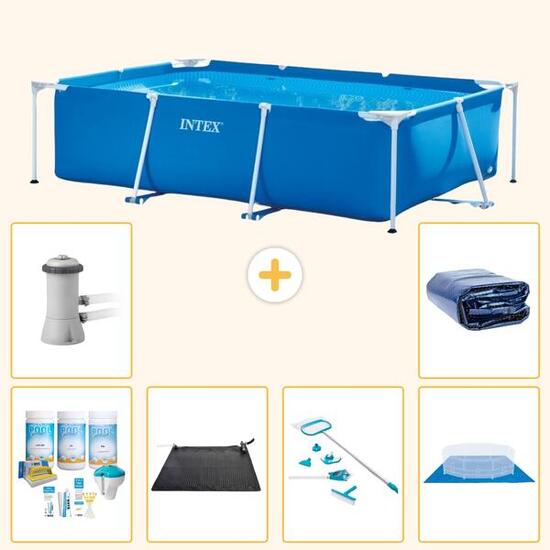 INTEX Piscina con estructura Rectangular - 300x200x75 cm - 7-piezas S20052