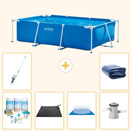 INTEX Piscina con estructura Rectangular - 260x160x65 cm - 7-piezas S20033