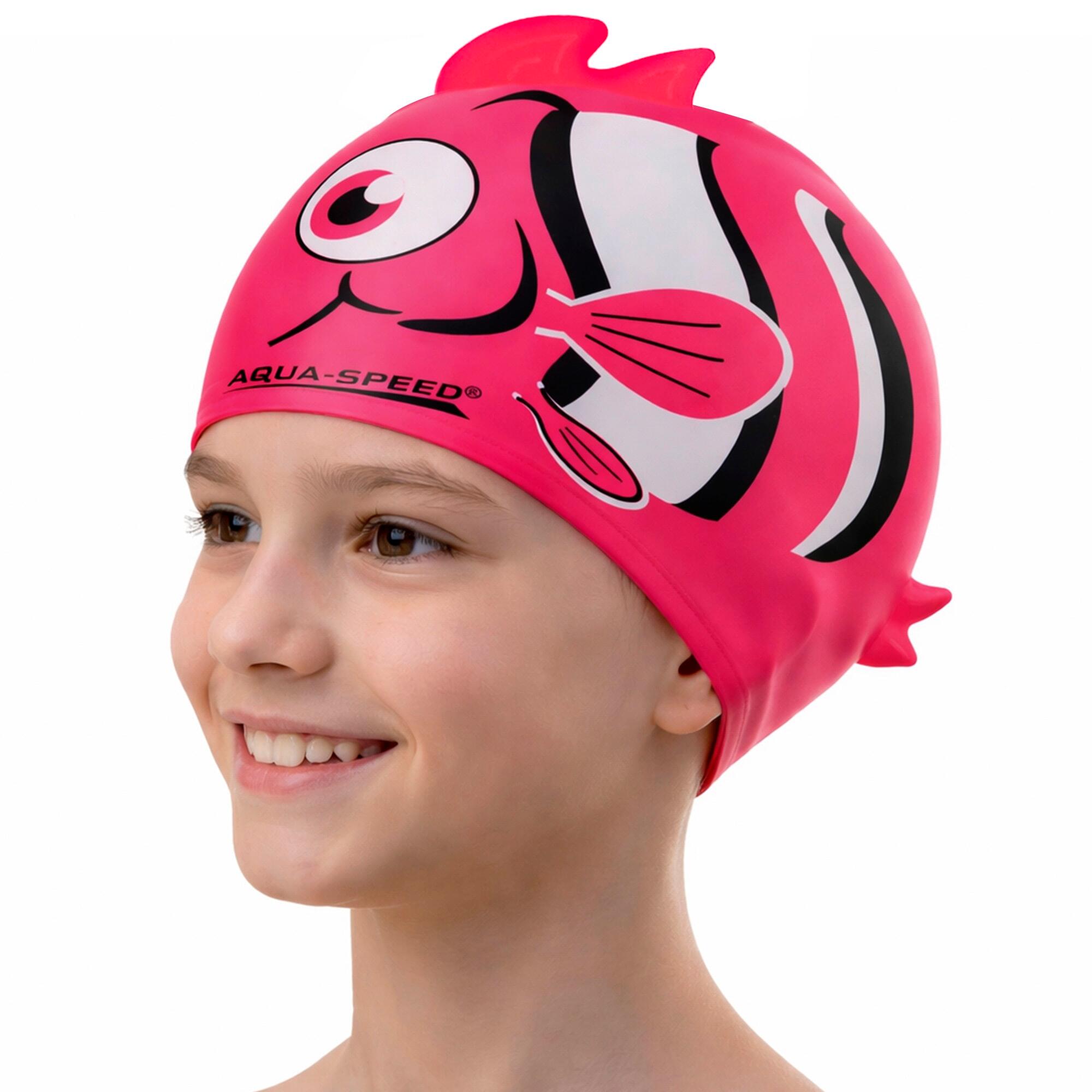 Aqua Speed - Jungen Badekappe Silikon 3D Print Nemo Motiv einfach Fit 3/3