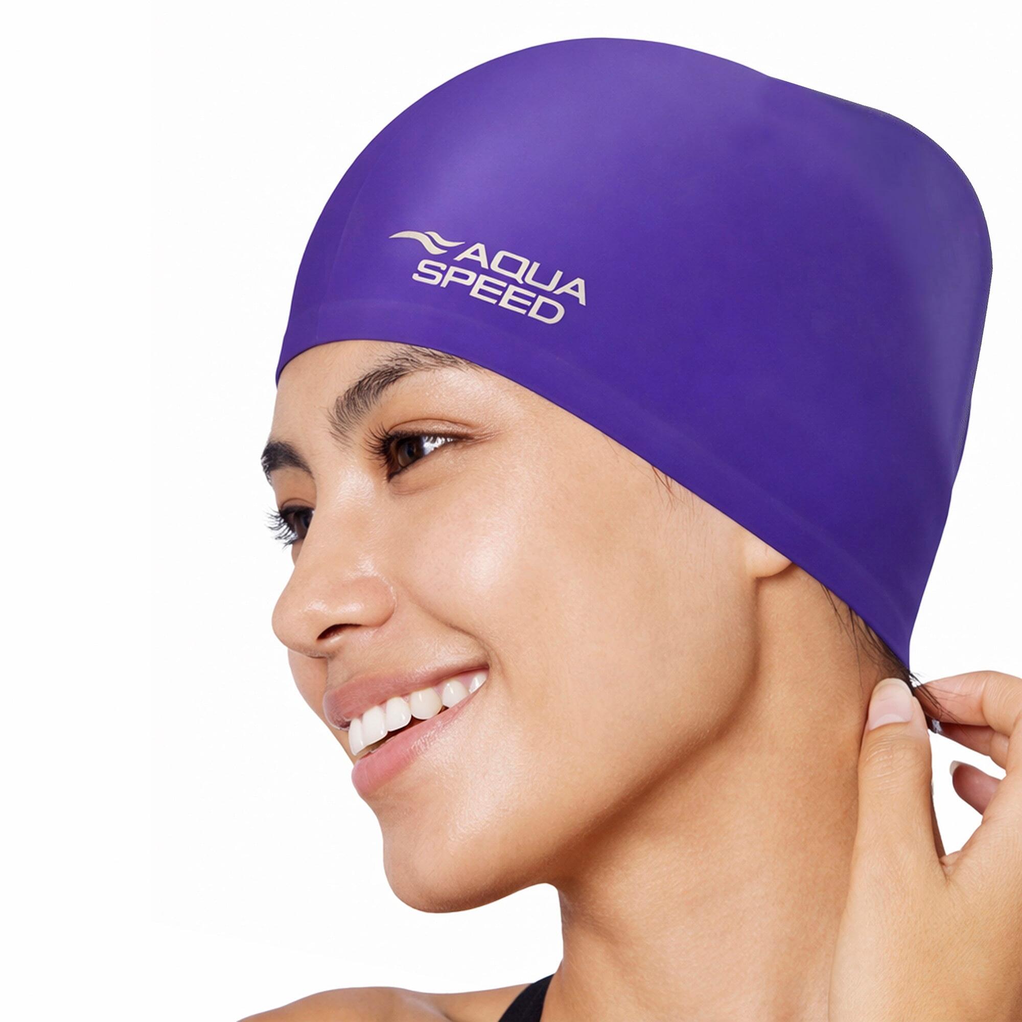 Aqua Speed - Damen Badekappe lange Haare Silikon weich extra Platz 3/3