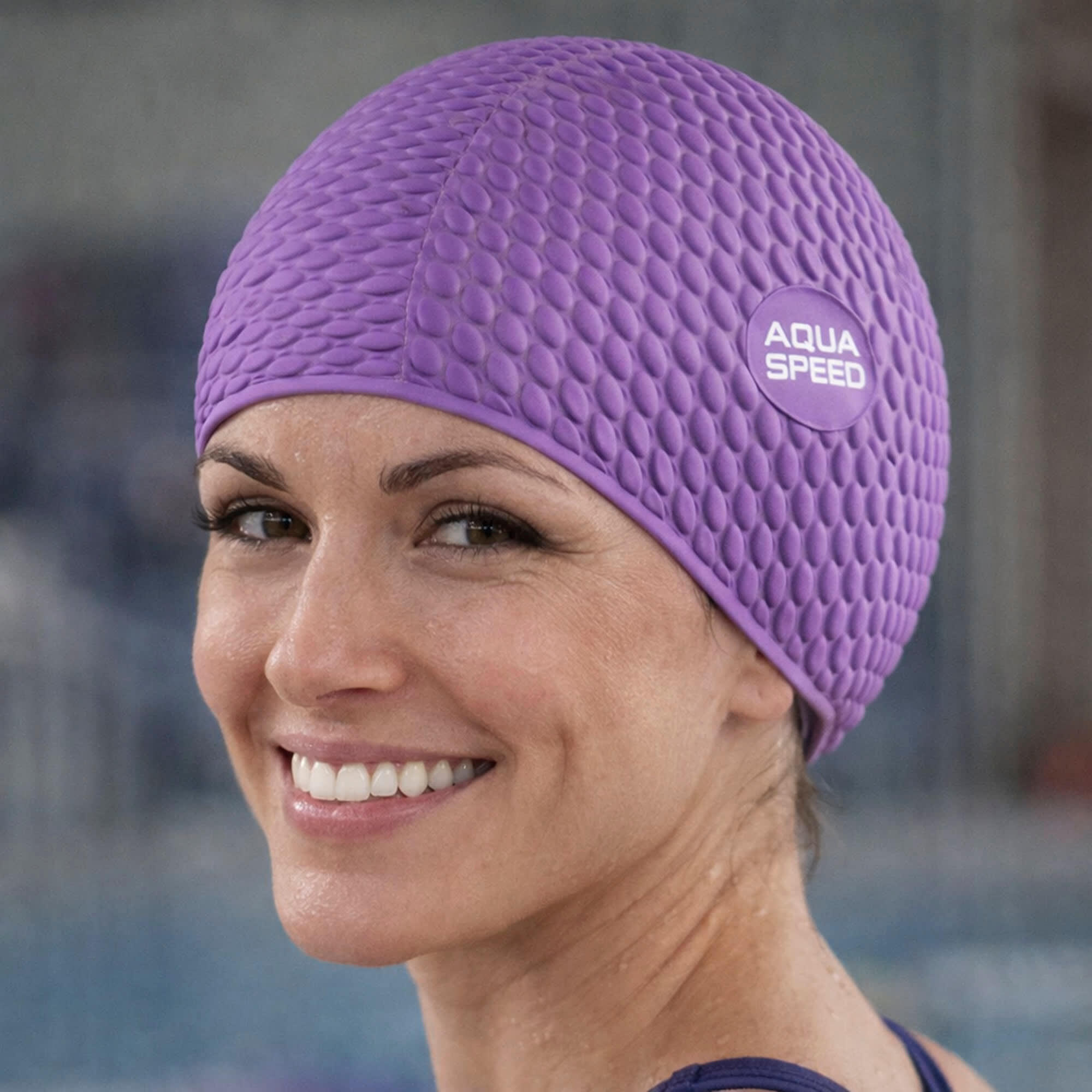 Aqua Speed - Cuffia Nuoto Capelli Lunghi Lattice Morbido Donna 3/3