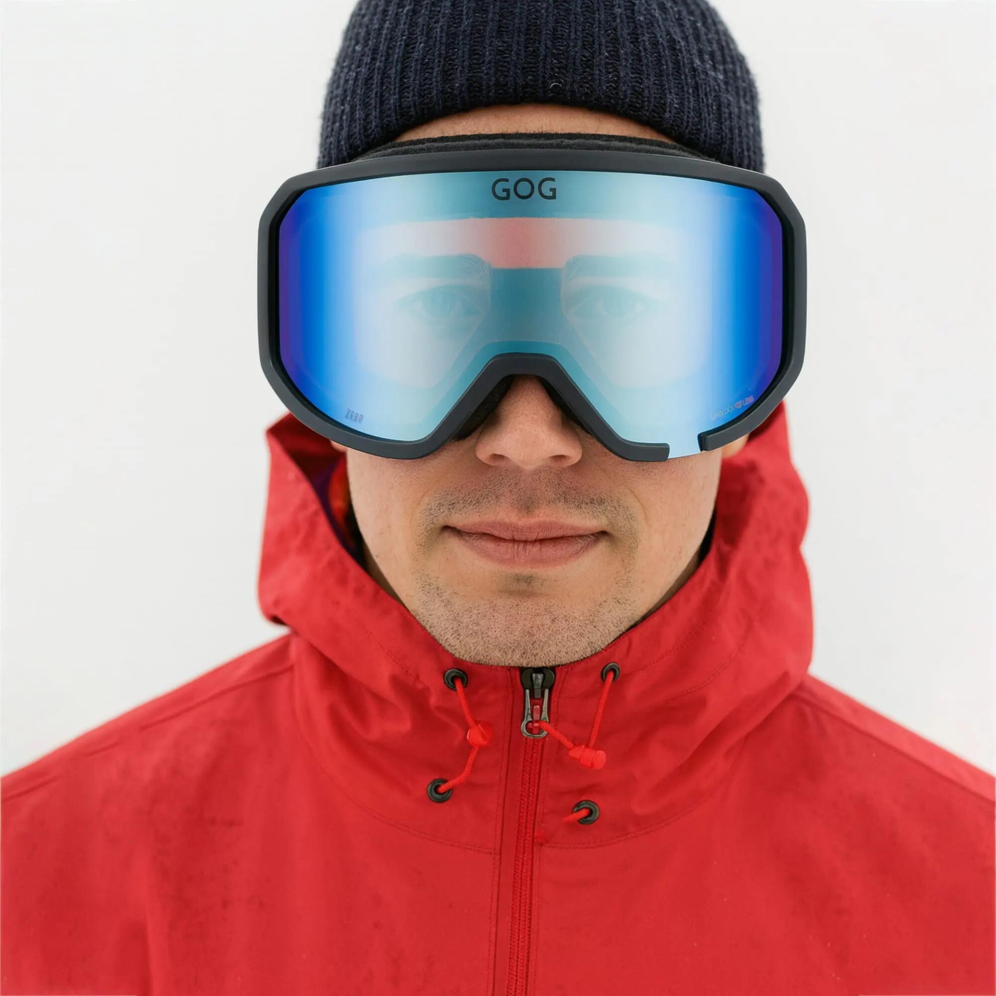 Zero UV400 Ski Snowboard Goggles with Anti-Fog Hydrophobic Mirror Double Lens 3/6