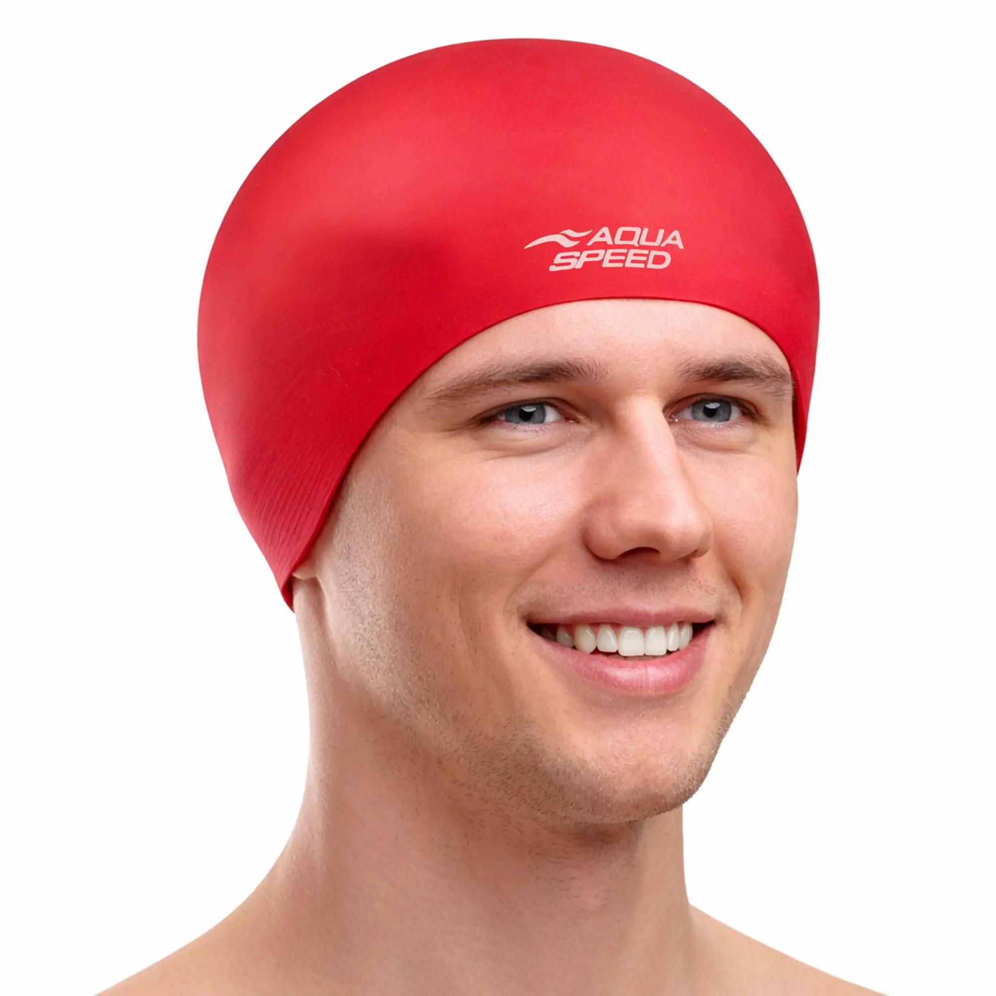 Aqua Speed - Latex Badekappe weich elastisch flexibel bequem Unisex 2/2