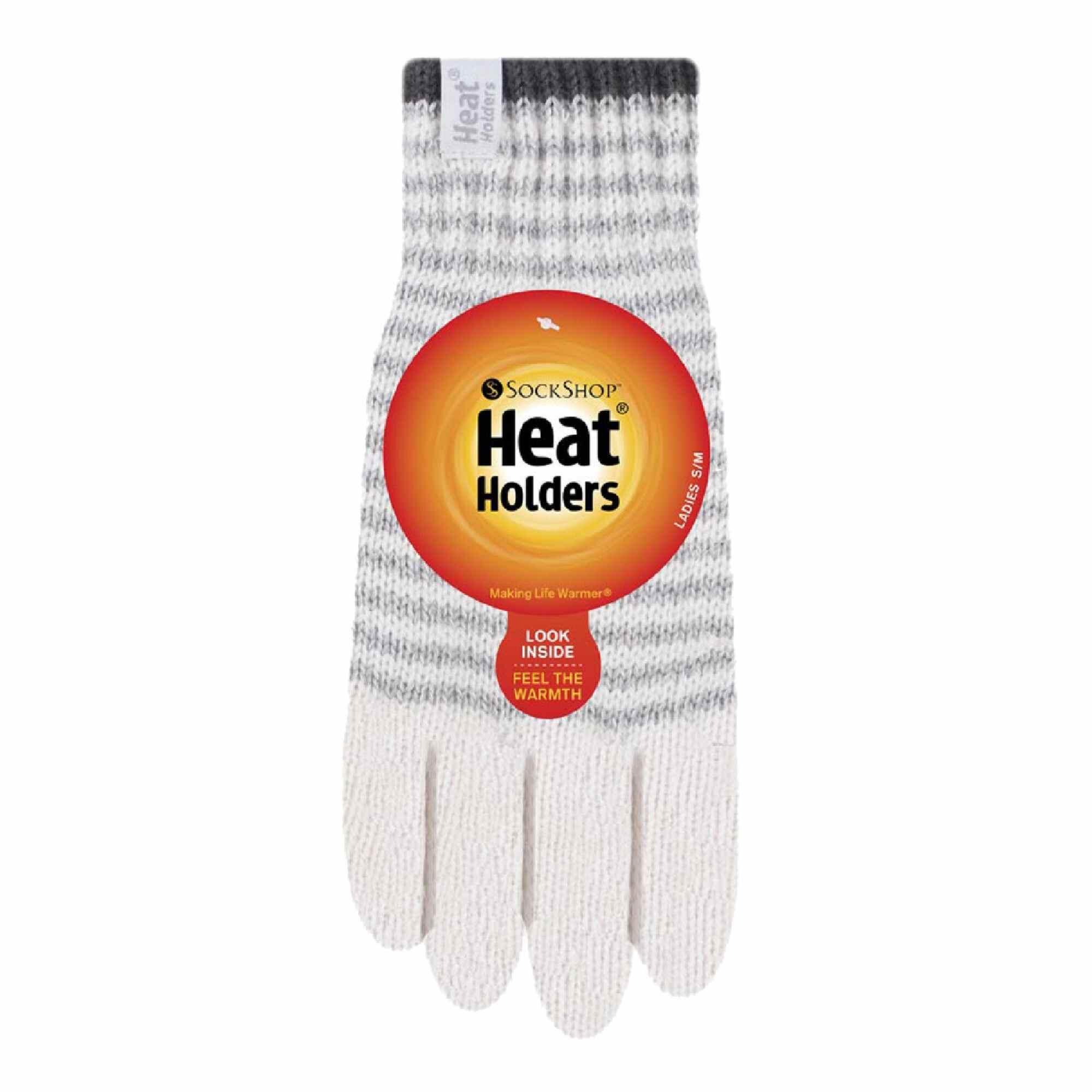Heat Holders Damen Winter Handschuhe Gestreifte mit Fleece Füttern 2/6