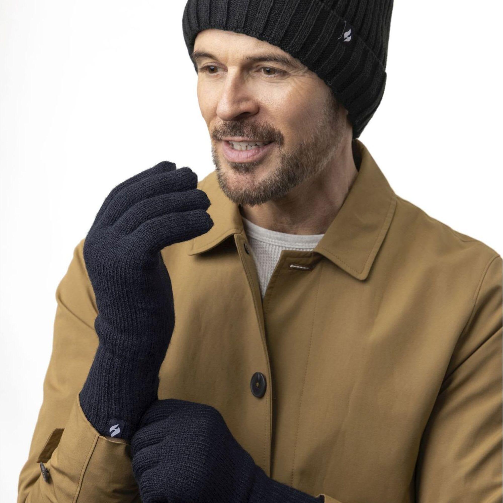 2er Pack Herren handschuhe Mit Schützendem Rippenbündchen 3/6