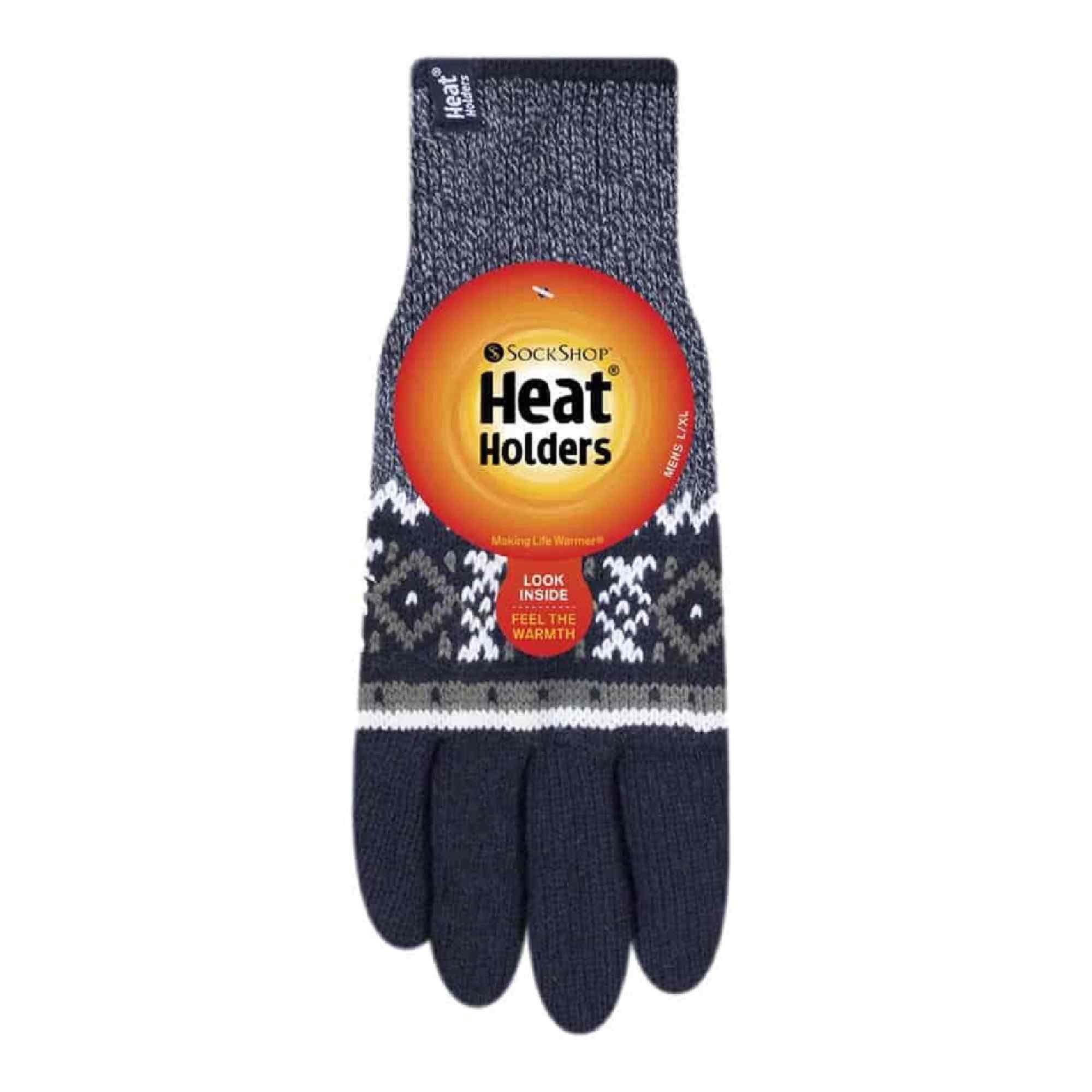 Heat Holders - Guanti lavorati a maglia Fair Isle con pompon 2/6