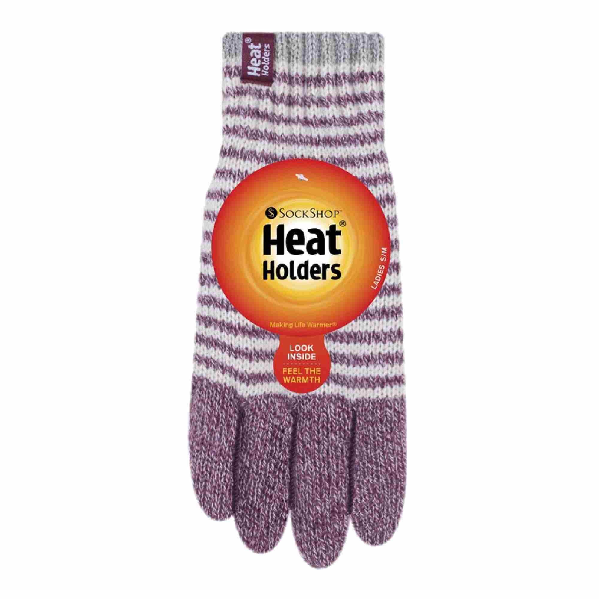 Heat Holders - Femme Chauds Hiver Polaire Elegant Motif Gants Rayures 2/6