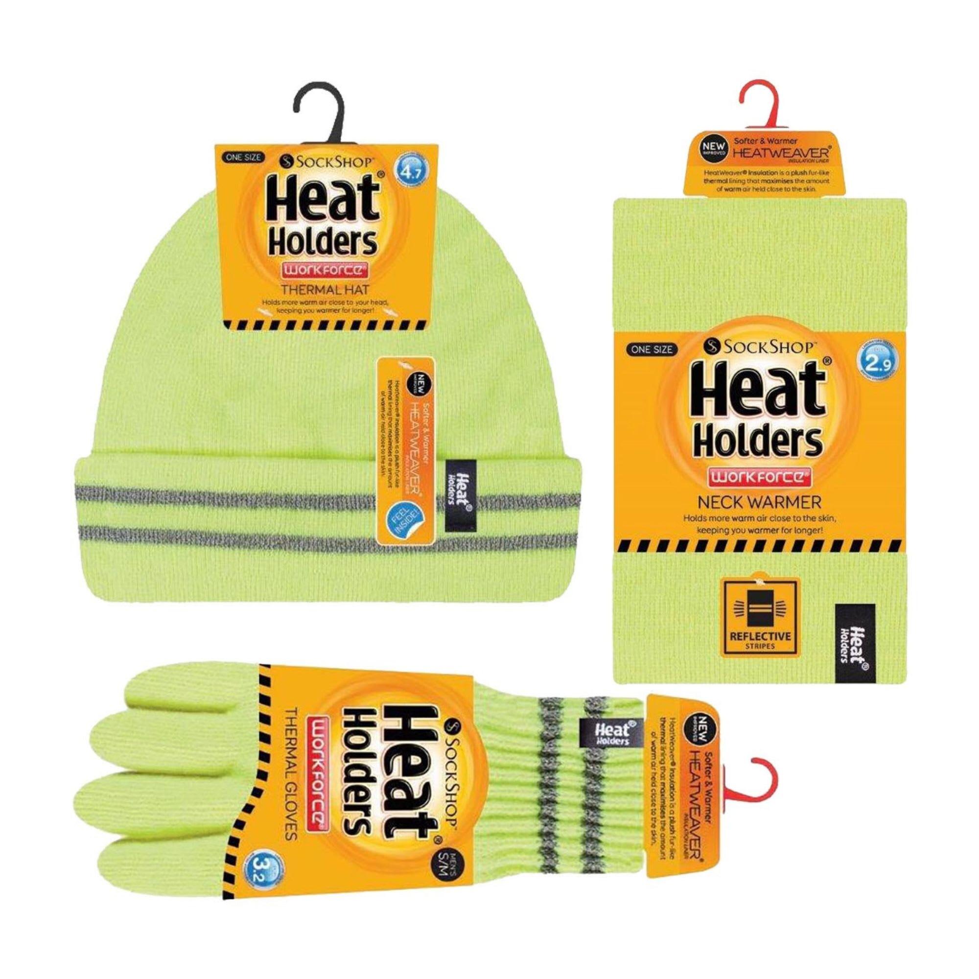 Heat Holders - Set di accessori uomo: cappello scaldacollo e guanti 3 paia. 2/5