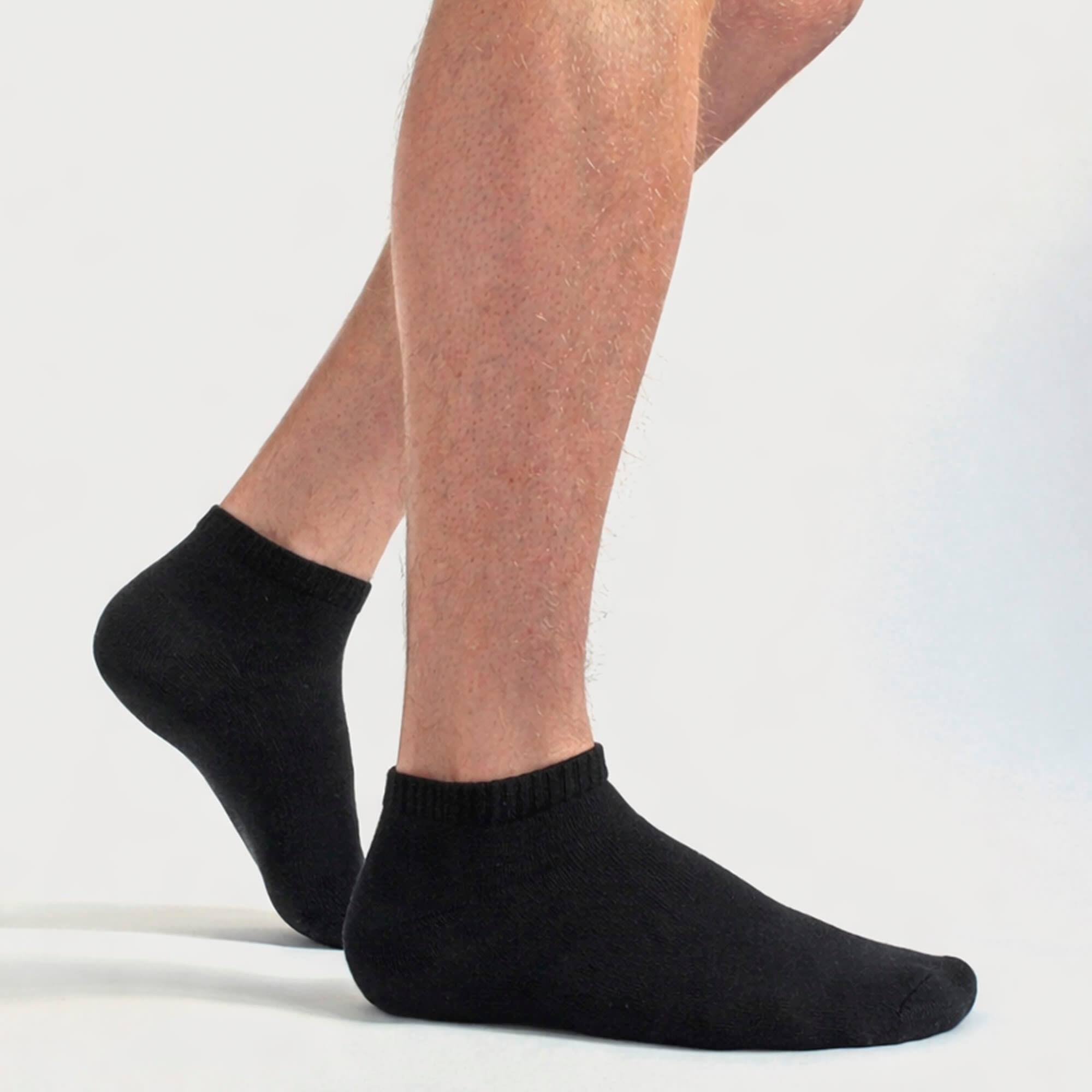 6 Pack Mens Plain Sports Trainer Socks - Comfortable Everyday Ankle Socks 4/5