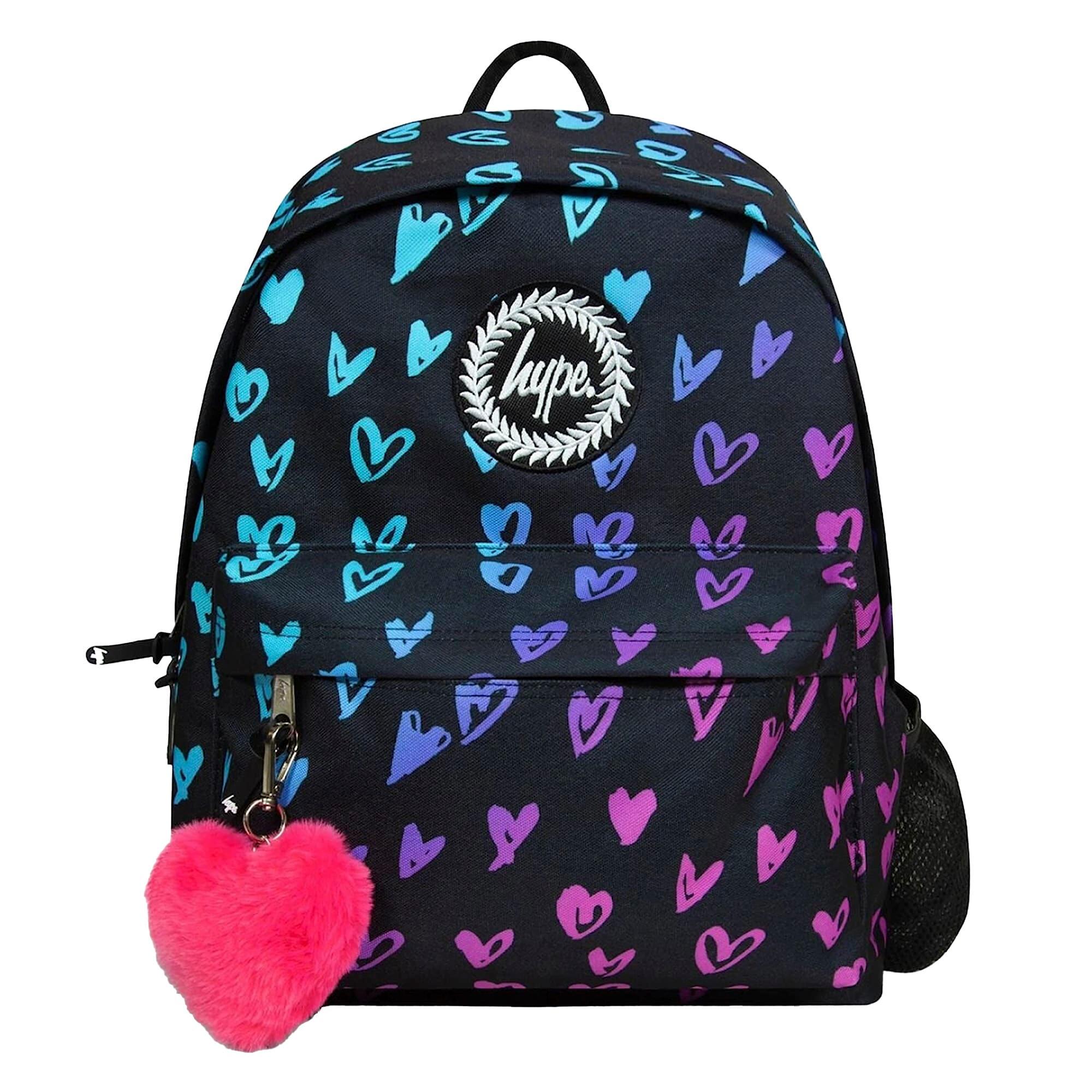 Kids Patterned Hearts Backpack with Adjustable Straps | School Travel Bag