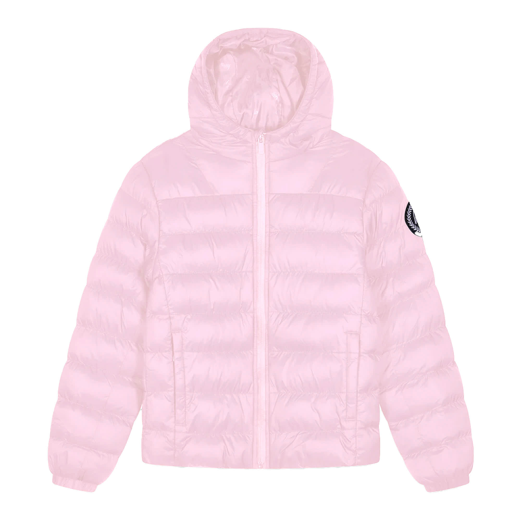 Girls Padded Jacket Kids Pink Hooded Quilted Warm Winter Coat