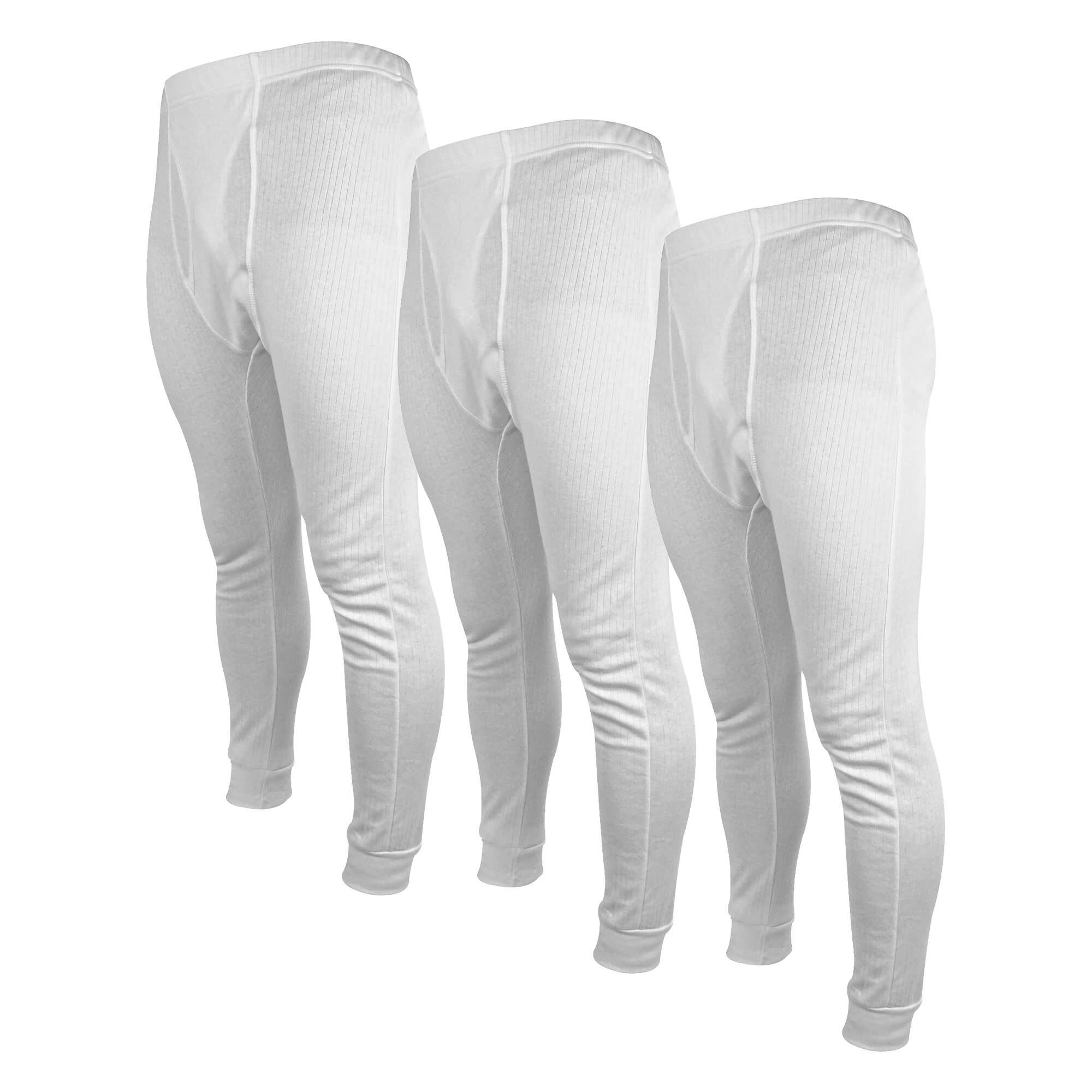 3 Pack Mens Thermal Long Johns | Winter Base Layer Underwear Bottoms