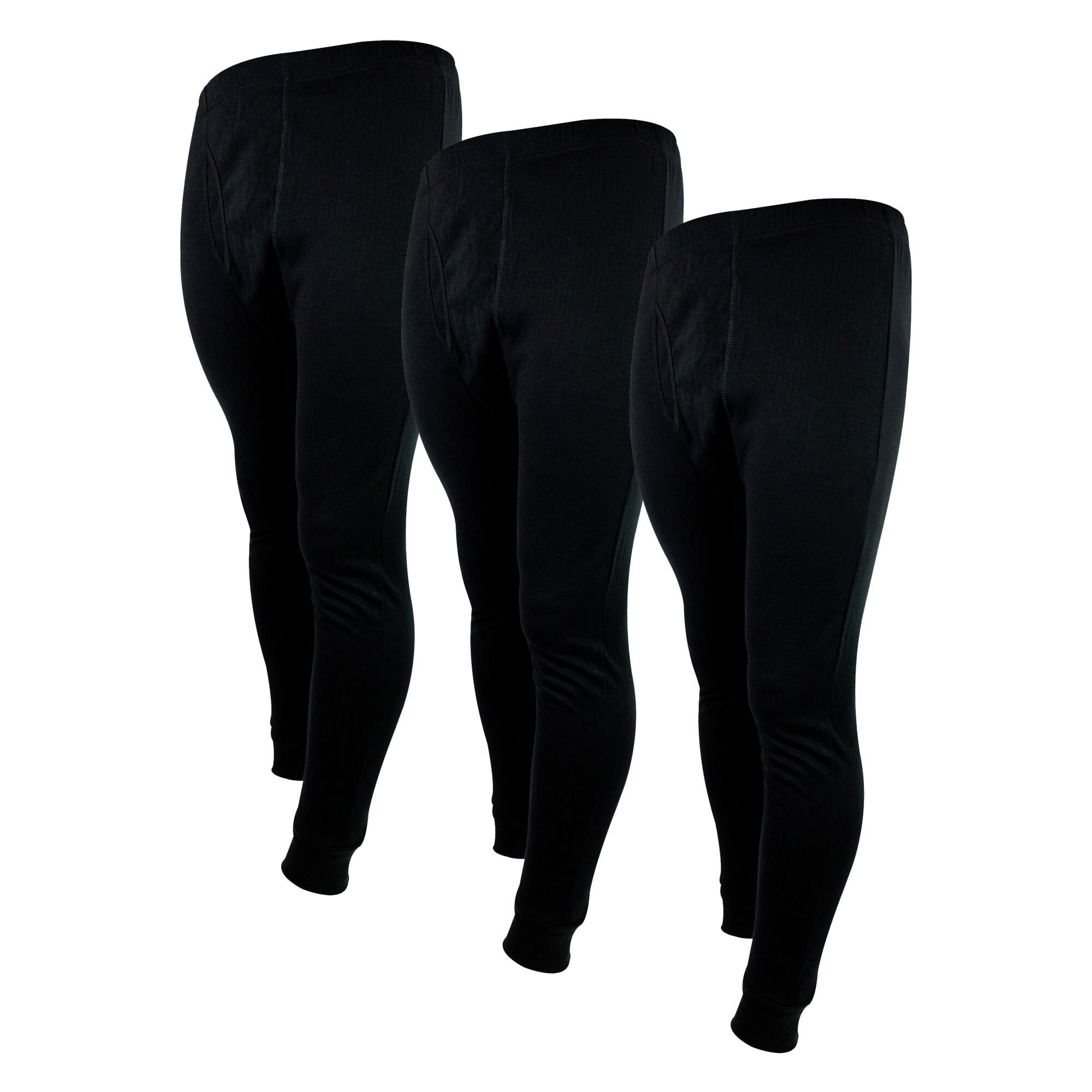 3 Pack Mens Thermal Long Johns | Winter Base Layer Underwear Bottoms
