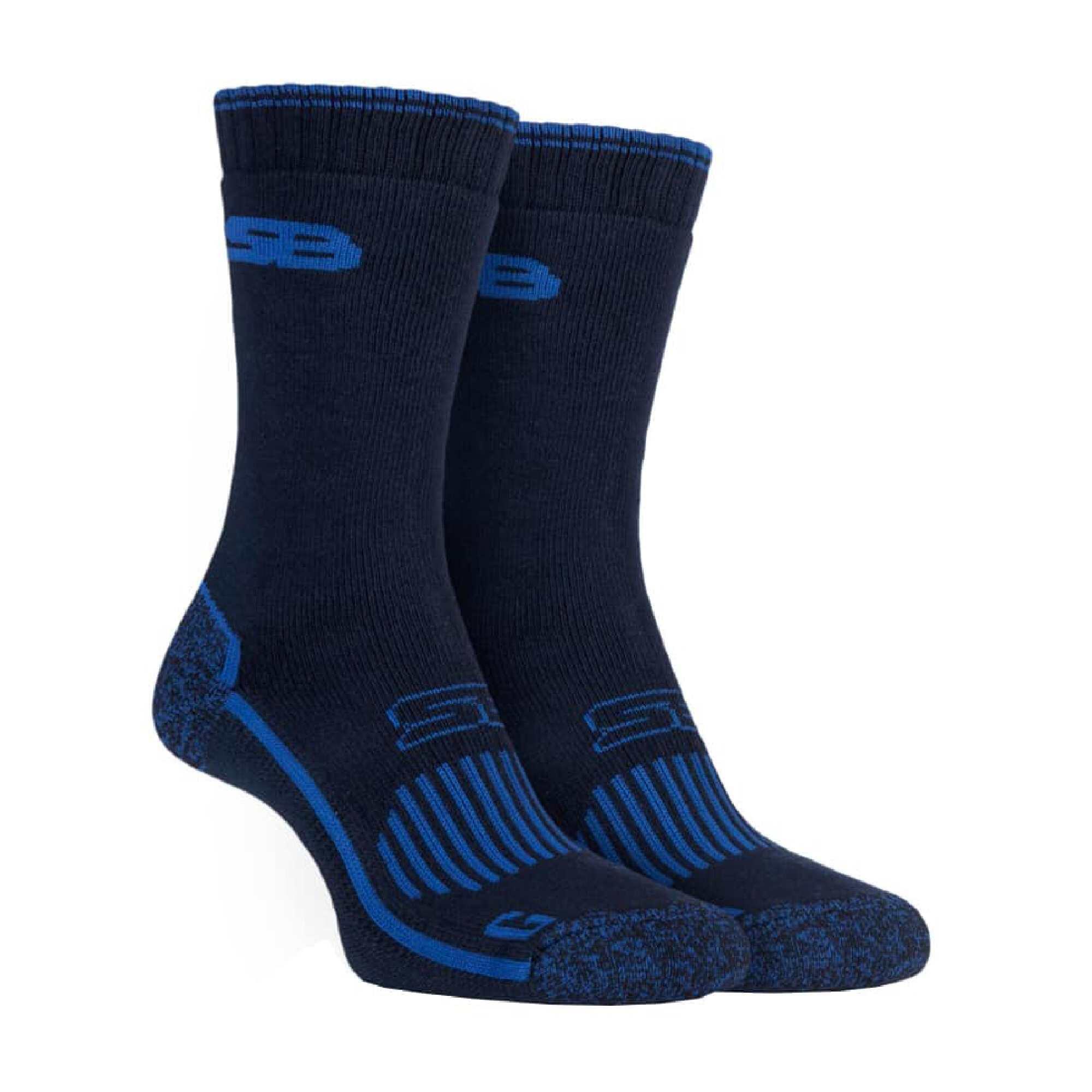 2 Pack Mens Heavy Duty Reinforced Cotton Socks for Boots