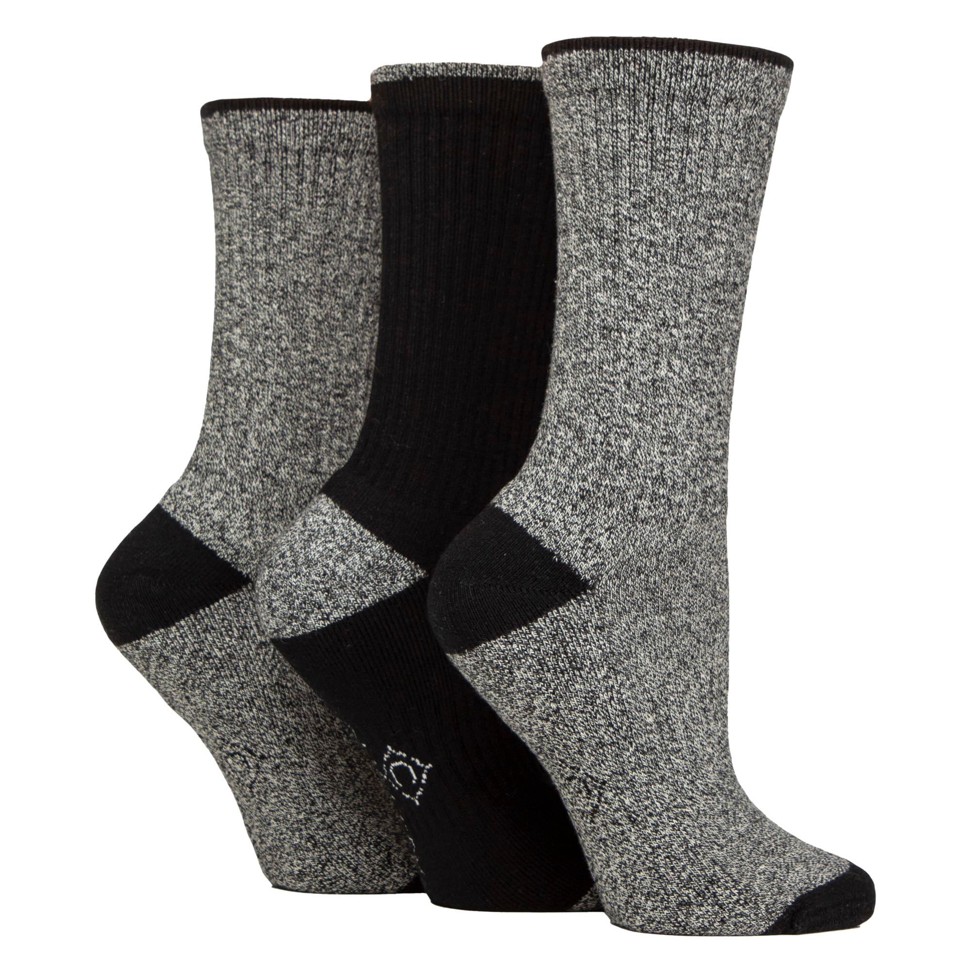 3 Pairs Ladies Water Repellent Midweight Outdoor Socks for Hiking & Walking