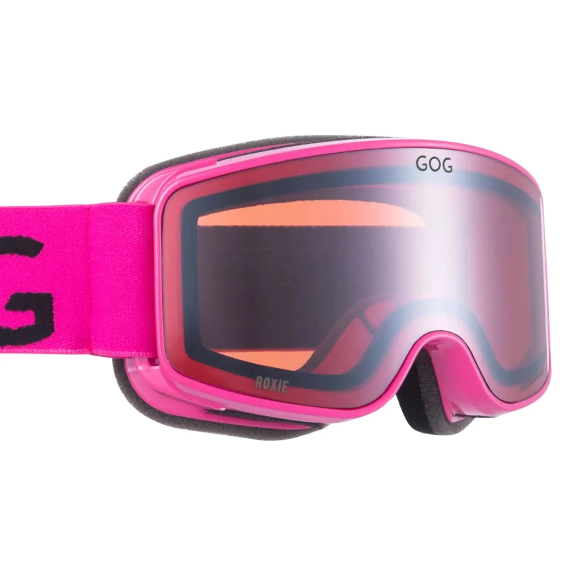 Roxie UV400 Ski Snowboard Goggles with Anti-Fog Mirror Hydrophobic Double Lens