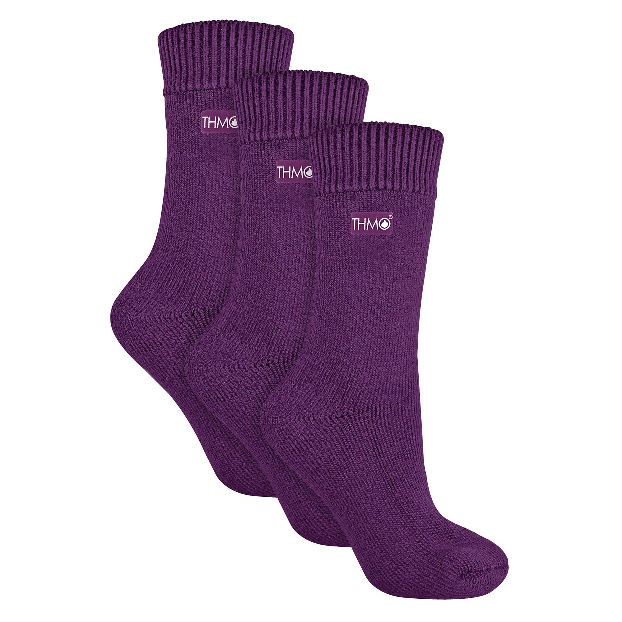 3 Pairs Ladies Thick Winter Thermal Socks with Seamless Toe