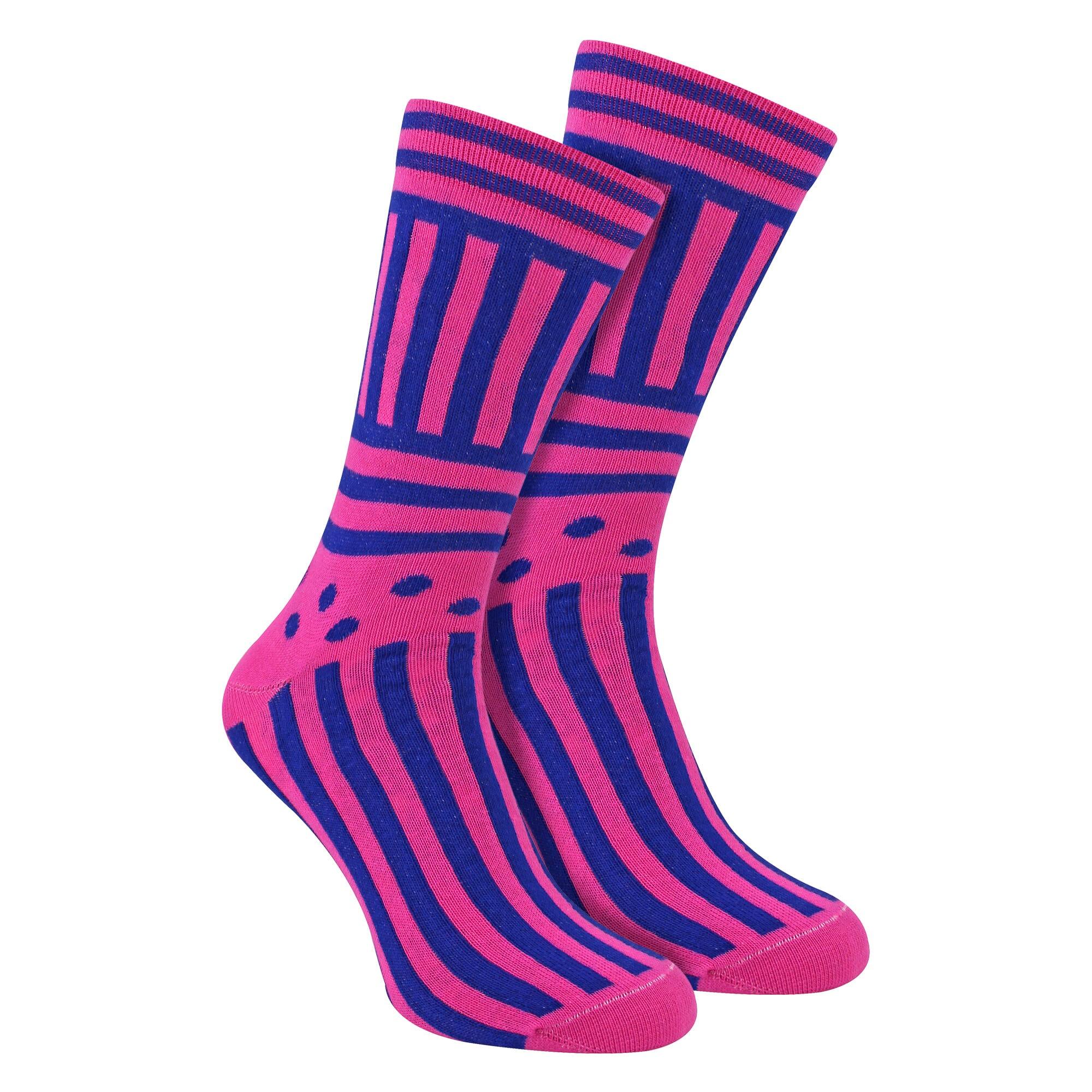 Mencap Mens Novelty Cotton Socks | Colourful Striped Slogan Fun Gift