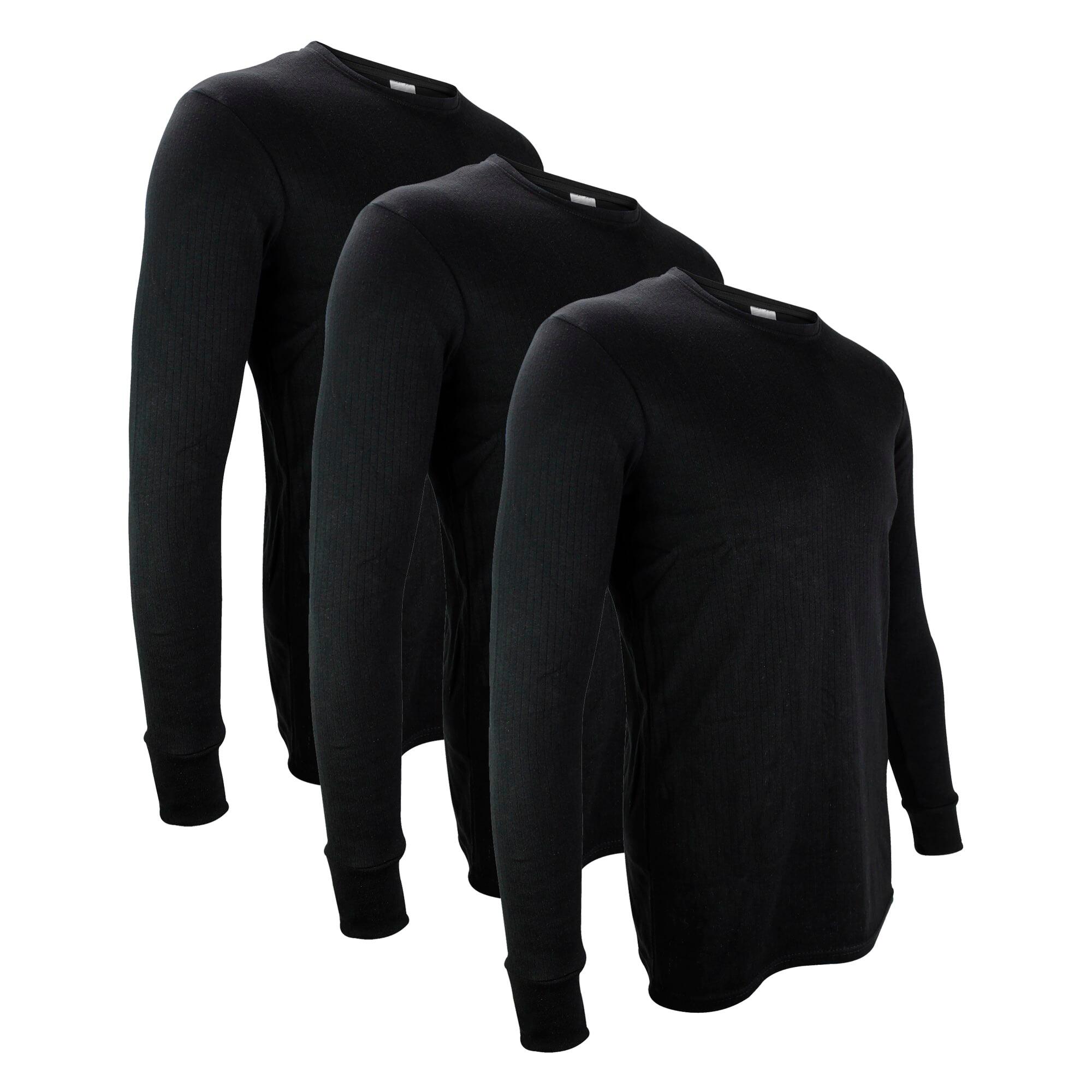 3 Pack Mens Thermal Underwear Top | Winter Base Layer Long Sleeve Top