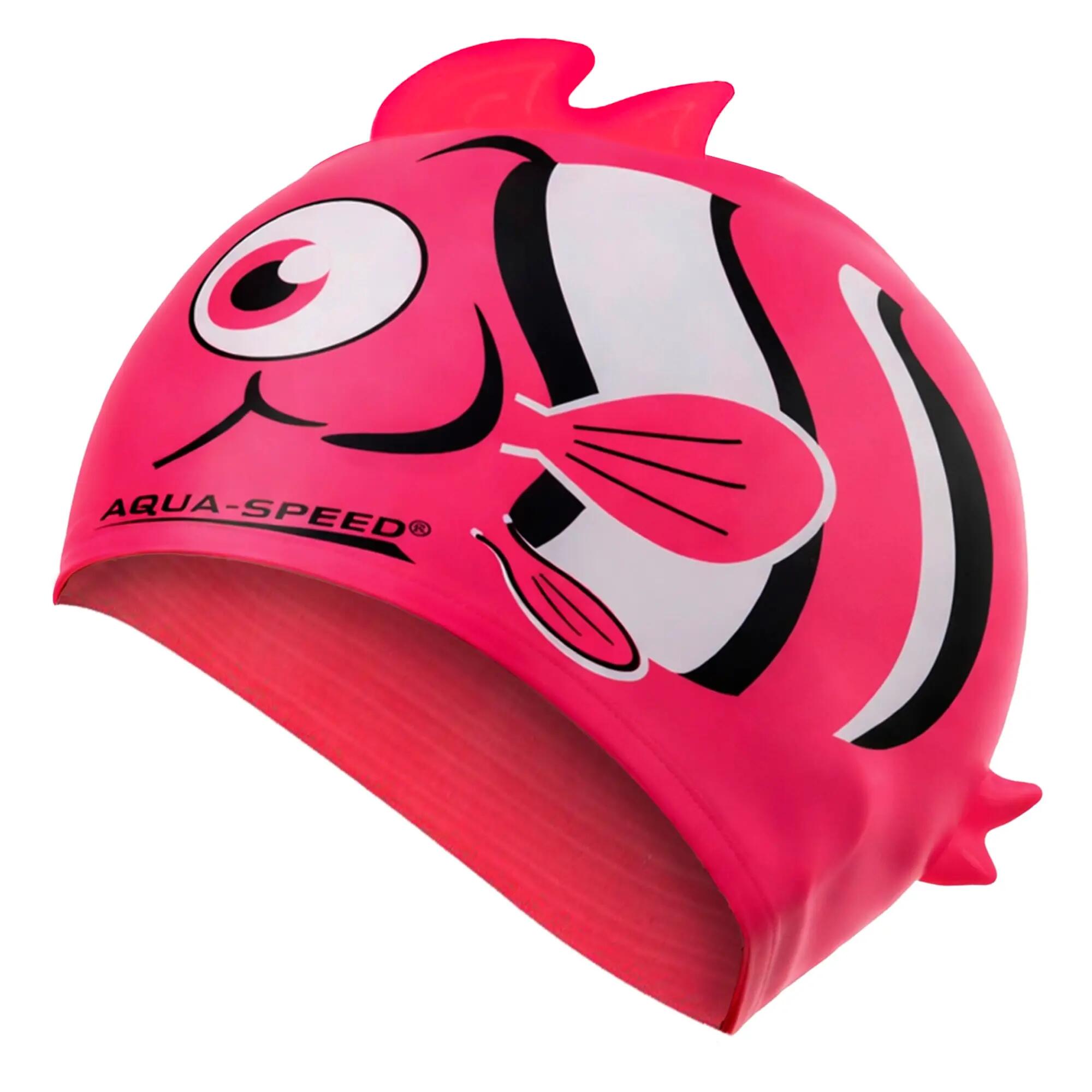 Boys Nemo Patterned Swimming Cap | Silicone 3D Print Easy Fit Swim Cap for Kids