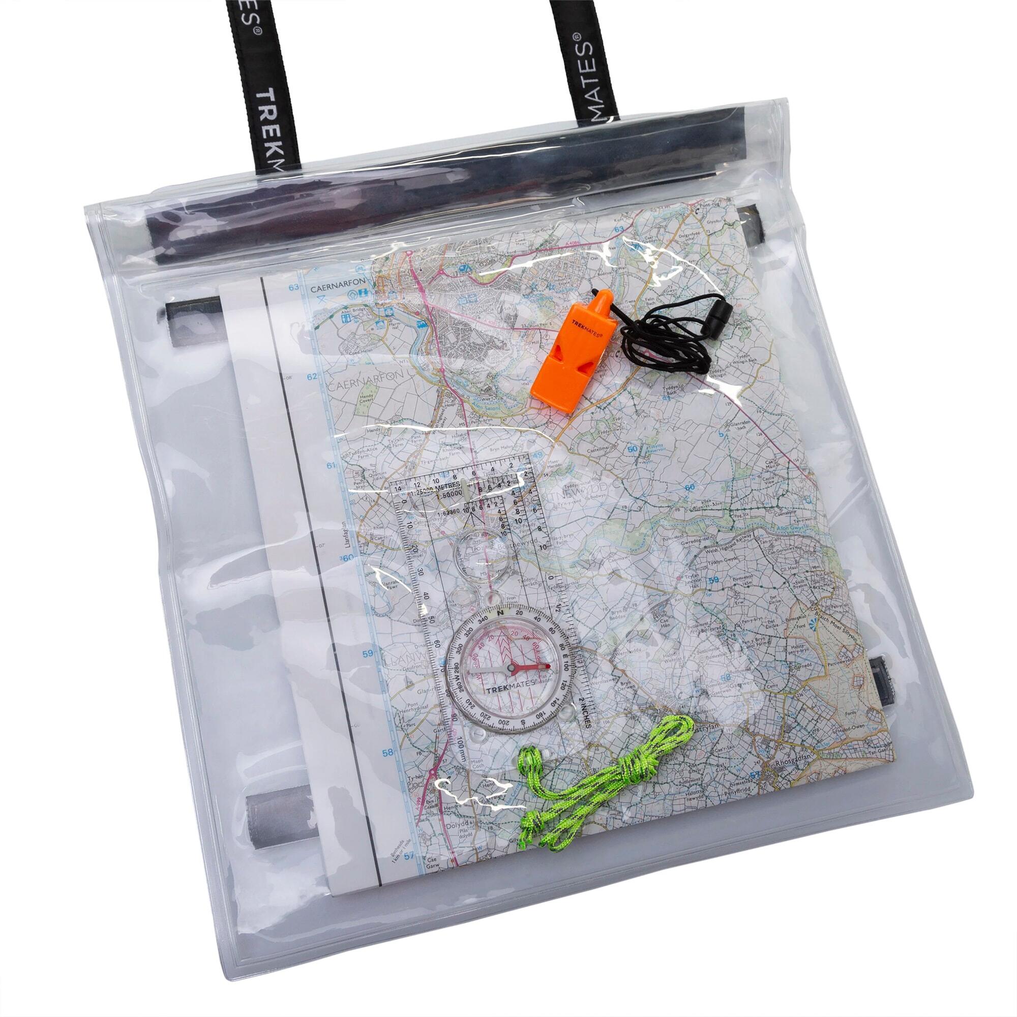 Dry Map Case Set Waterproof Hiking Walking Navigation Outdoor Kit