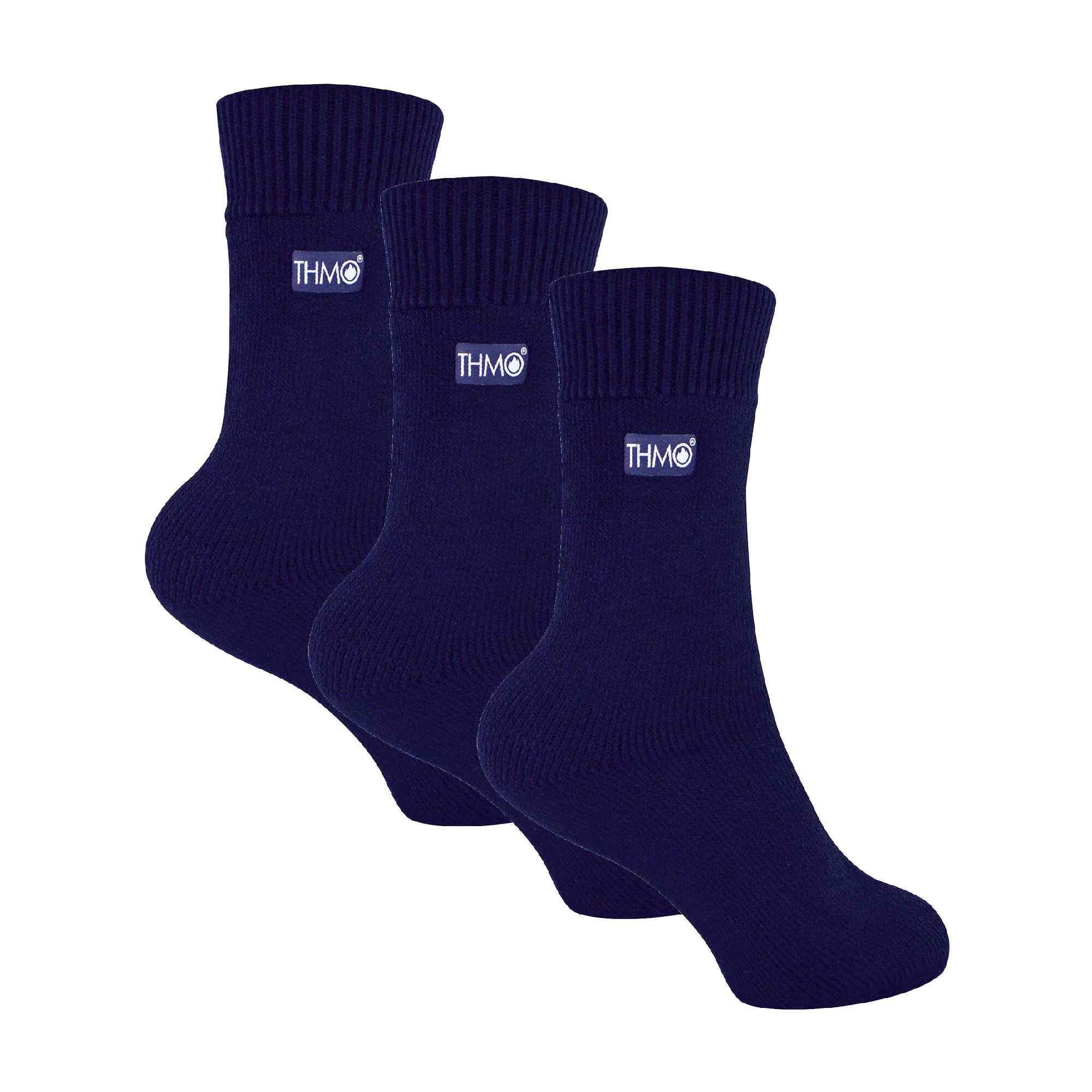 3 Pairs Kids Thermal Socks | Ribbed Soft Top Fleece Fluffy Inner Warm Socks