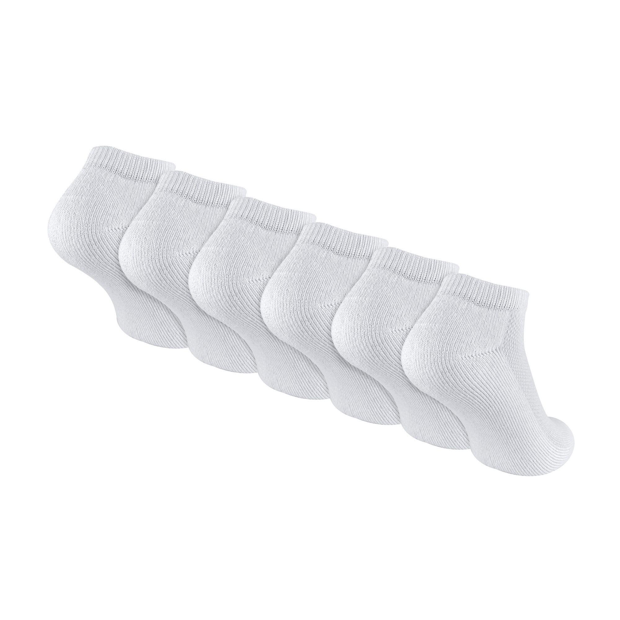 6 Pack Kids White Socks | Sock Snob | Bamboo Trainer Socks for Boys and Girls
