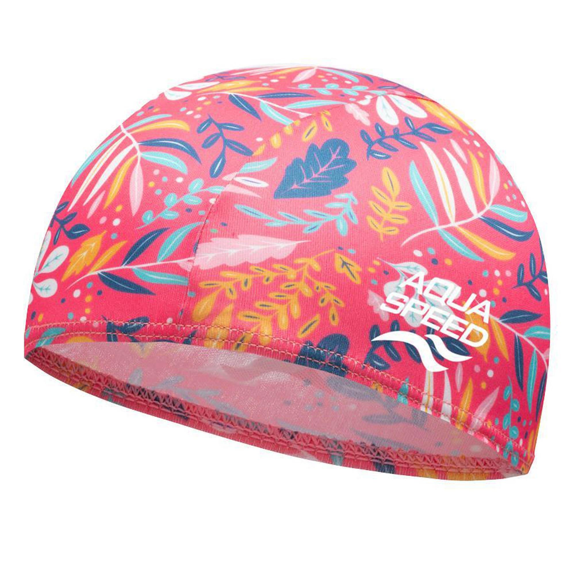 Baby Girl & Boy Patterned Fabric Swimming Cap | Flexible Comfortable Toddler Fit