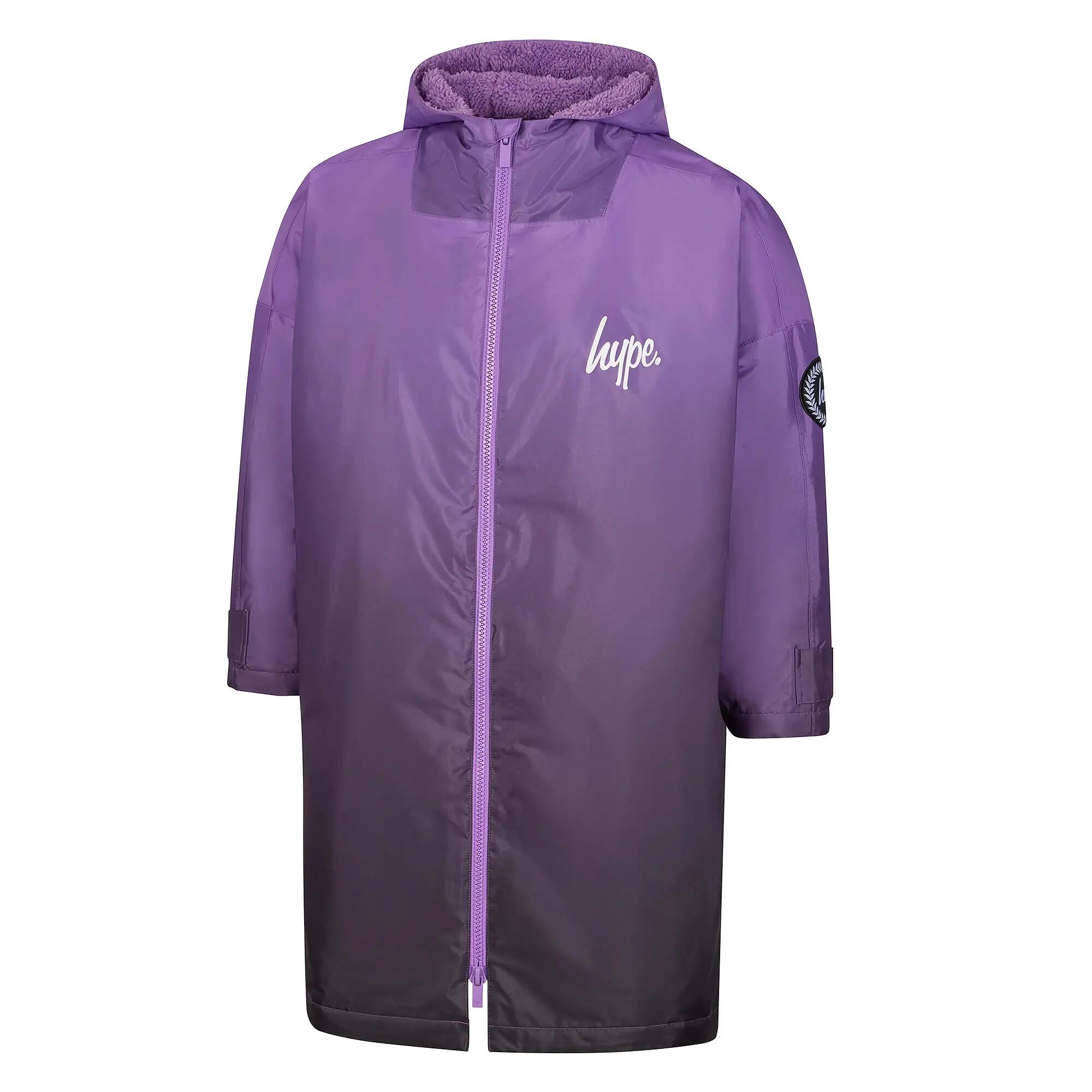Kids Changing Robe Purple Ombre Girls and Boys Hooded Swim Coat
