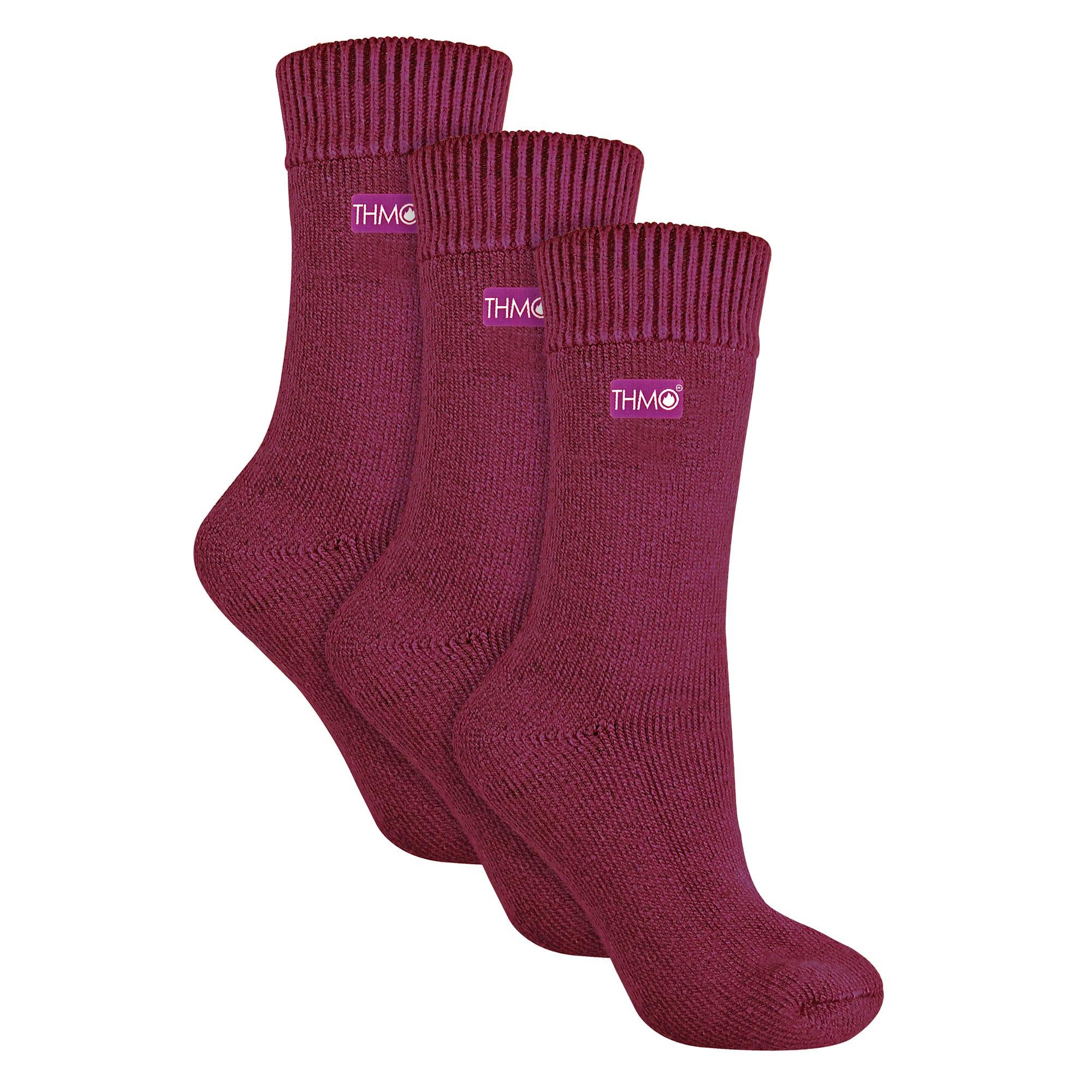 3 Pairs Ladies Thick Winter Thermal Socks with Seamless Toe