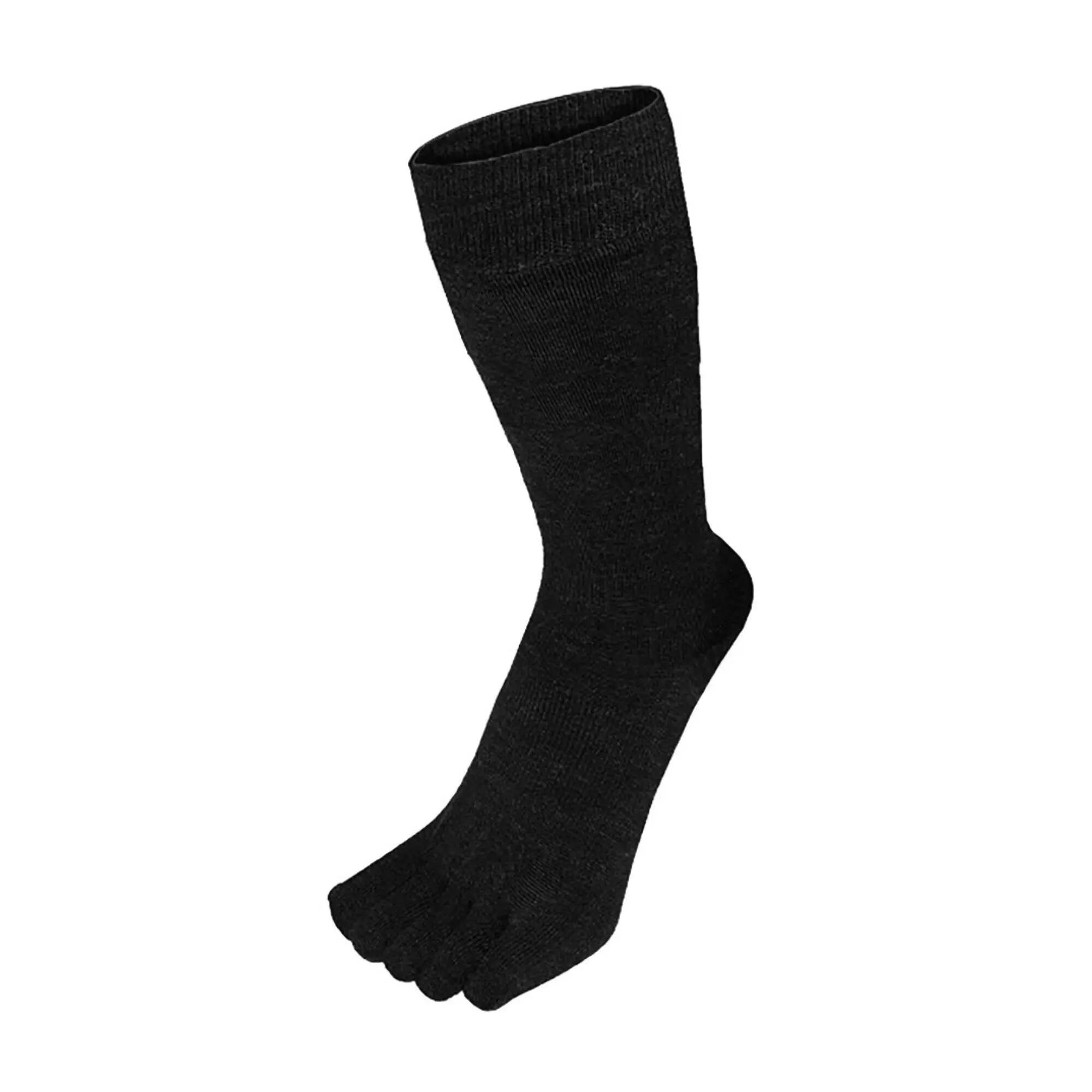 Unisex Toe Socks - 1 Pack Outdoor Wool Mid-Calf Toe Socks for Men and Women