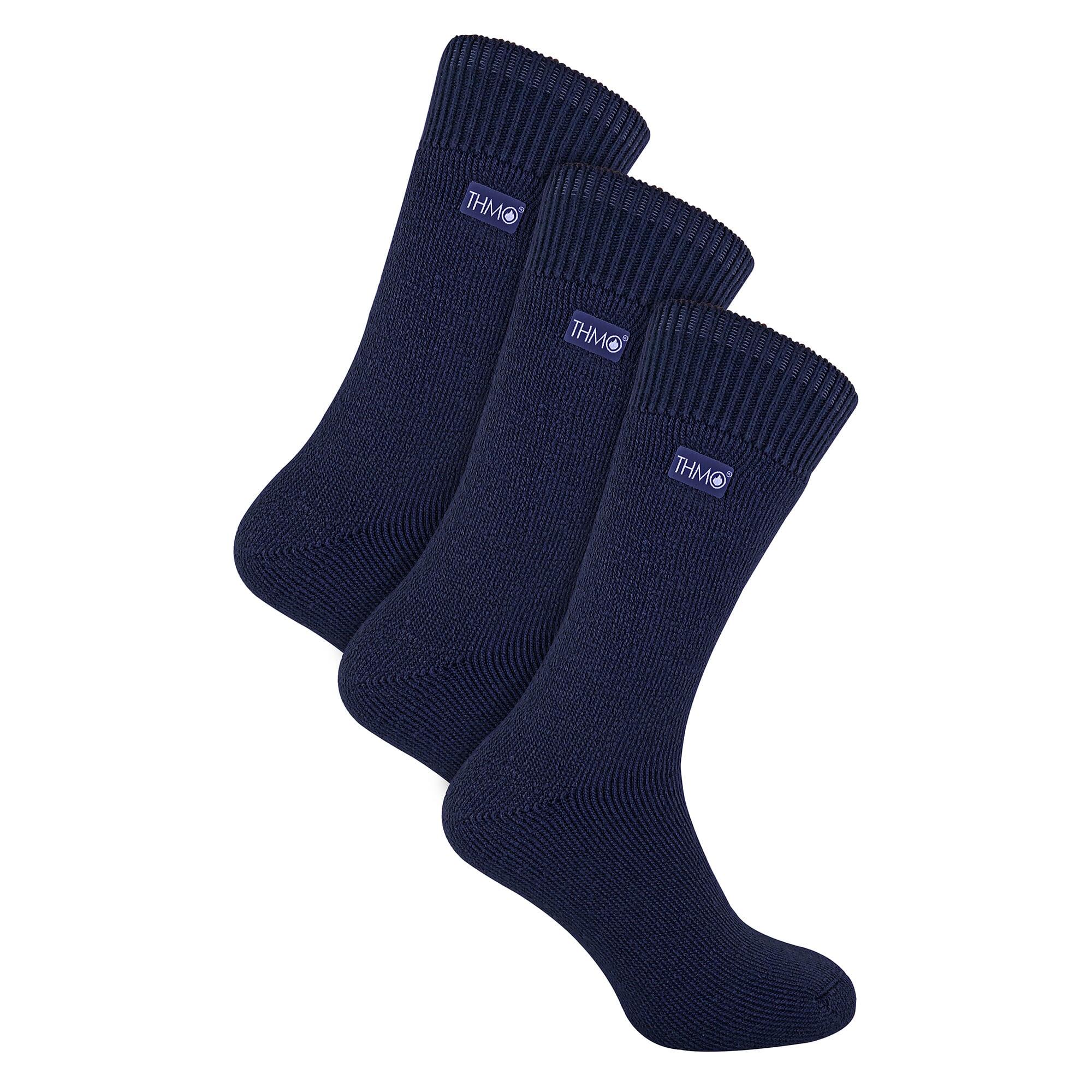 3 Pairs Mens Thick Winter Thermal Socks with Seamless Toe