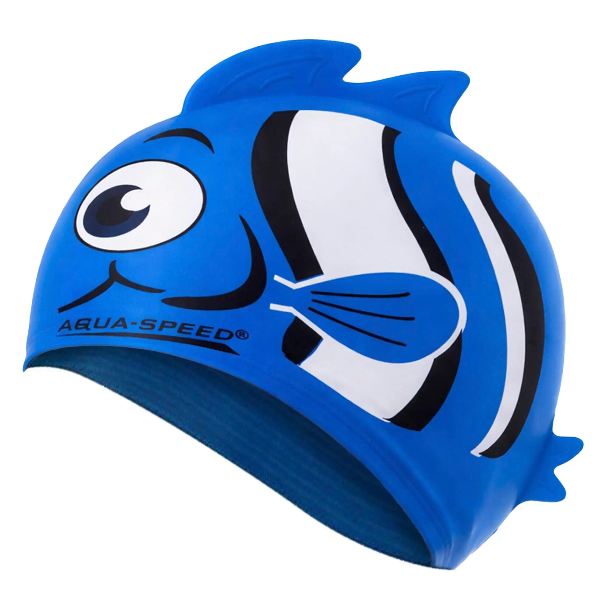Boys Nemo Patterned Swimming Cap | Silicone 3D Print Easy Fit Swim Cap for Kids