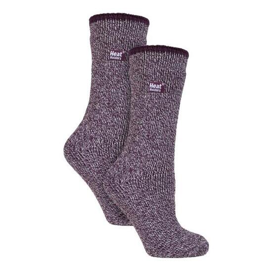 Lot de 2 paires de chaussettes thermiques en laine mérinos pour femme