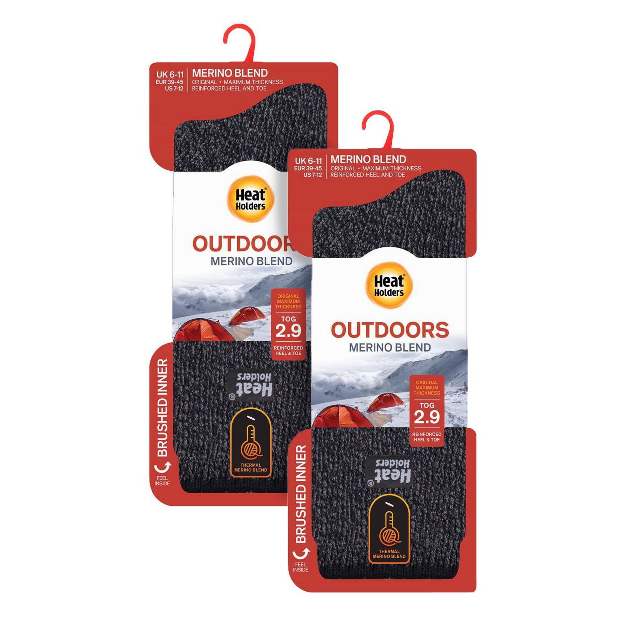 Mens 2 Pack Merino Wool Thermal Socks 2/6