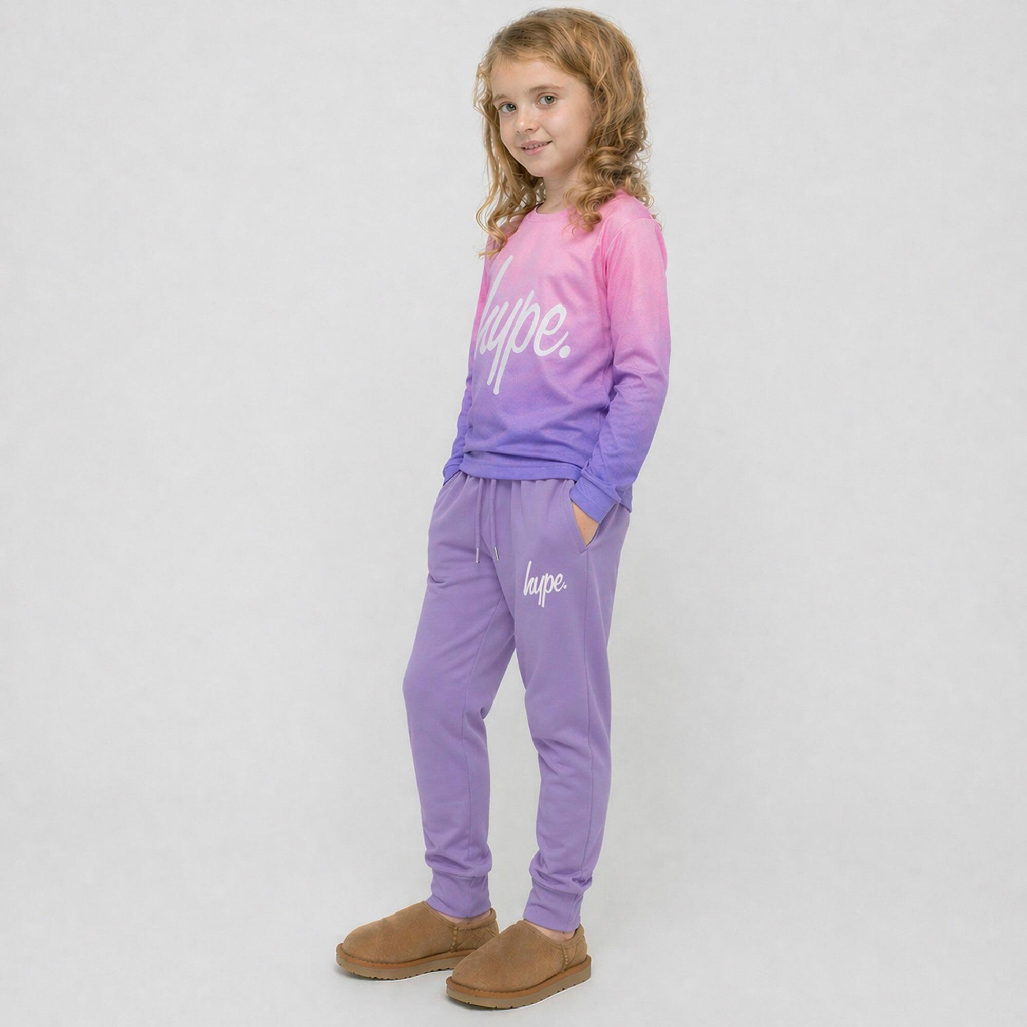 HYPE - Jogging fille violet enfant sweat doux bas resserrés lounge 5/5