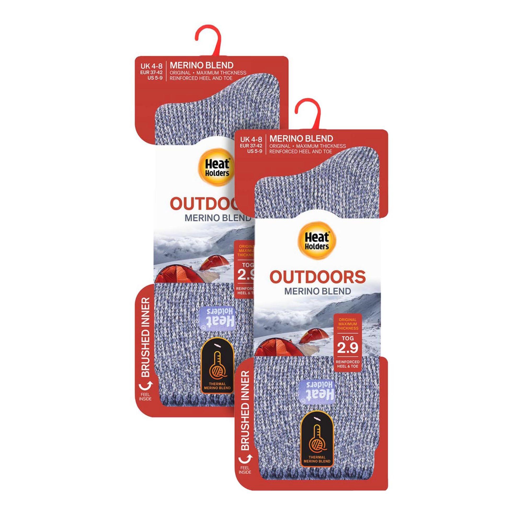 Ladies 2 Pack Merino Wool Thermal Socks 2/6