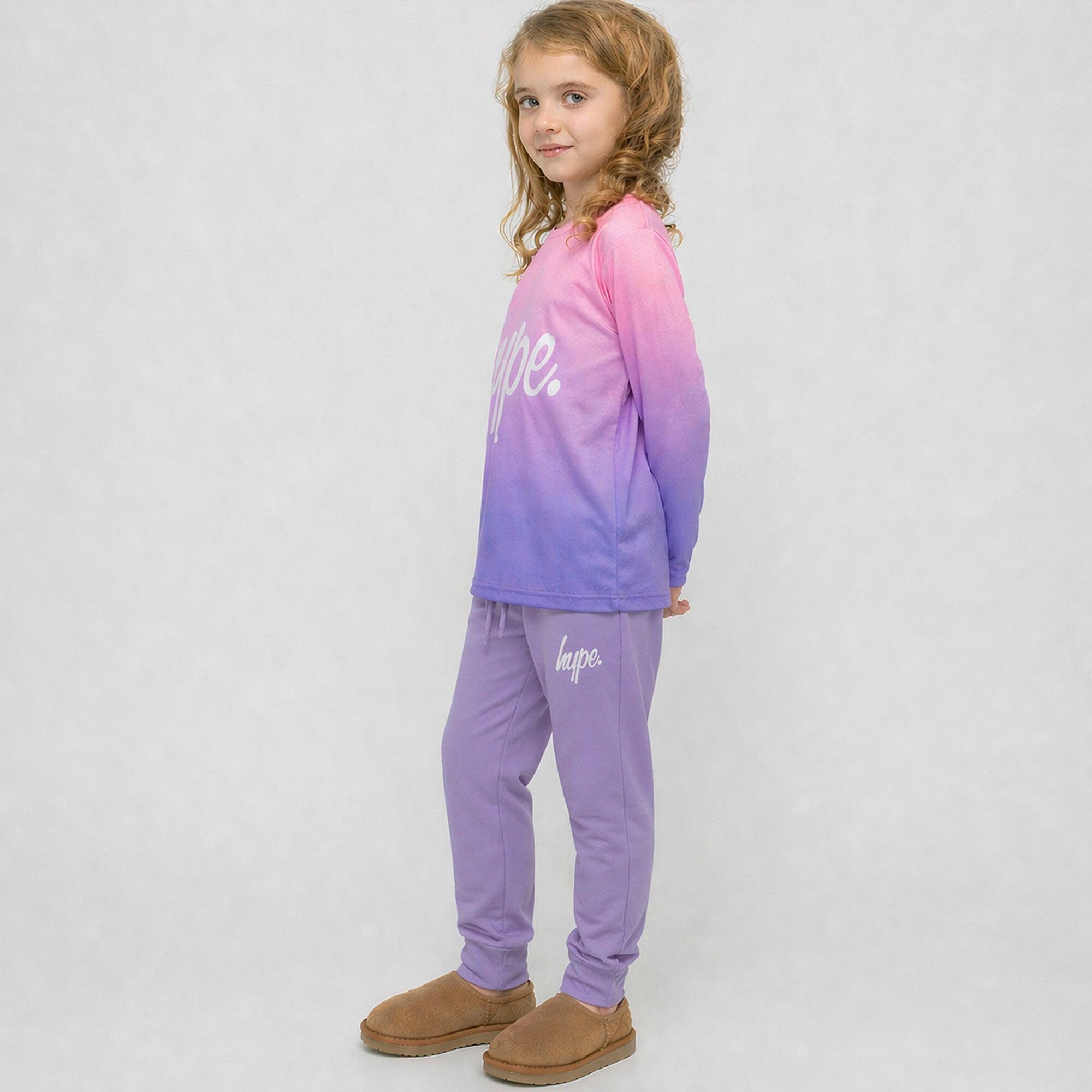 HYPE - Jogging fille violet enfant sweat doux bas resserrés lounge 4/5